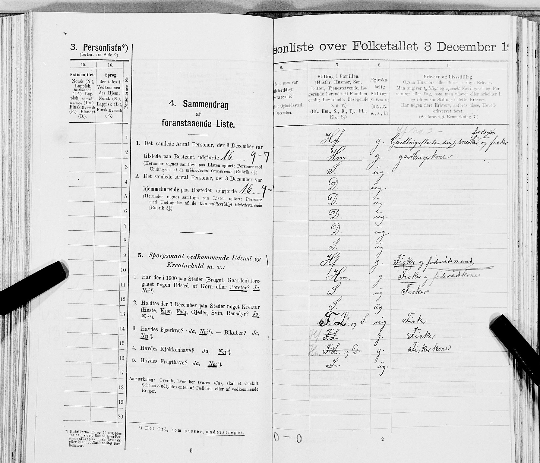 SAT, 1900 census for Træna, 1900, p. 174