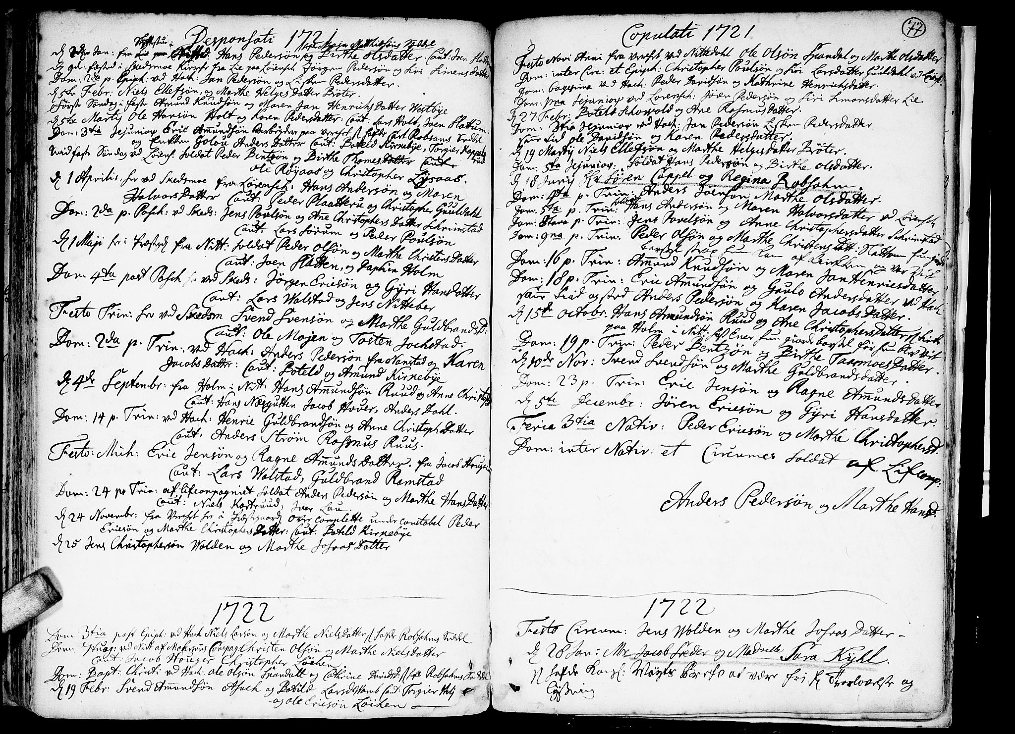 Skedsmo prestekontor Kirkebøker, AV/SAO-A-10033a/F/Fa/L0002: Parish register (official) no. I 2, 1715-1727, p. 77