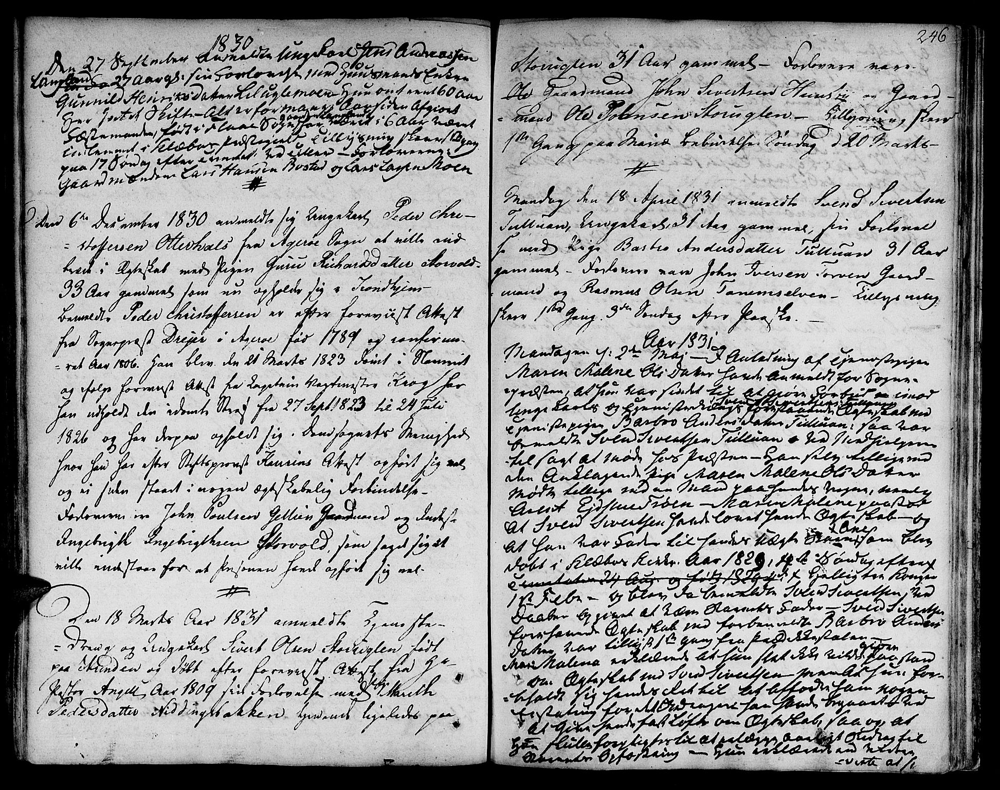 Ministerialprotokoller, klokkerbøker og fødselsregistre - Sør-Trøndelag, SAT/A-1456/618/L0438: Parish register (official) no. 618A03, 1783-1815, p. 246
