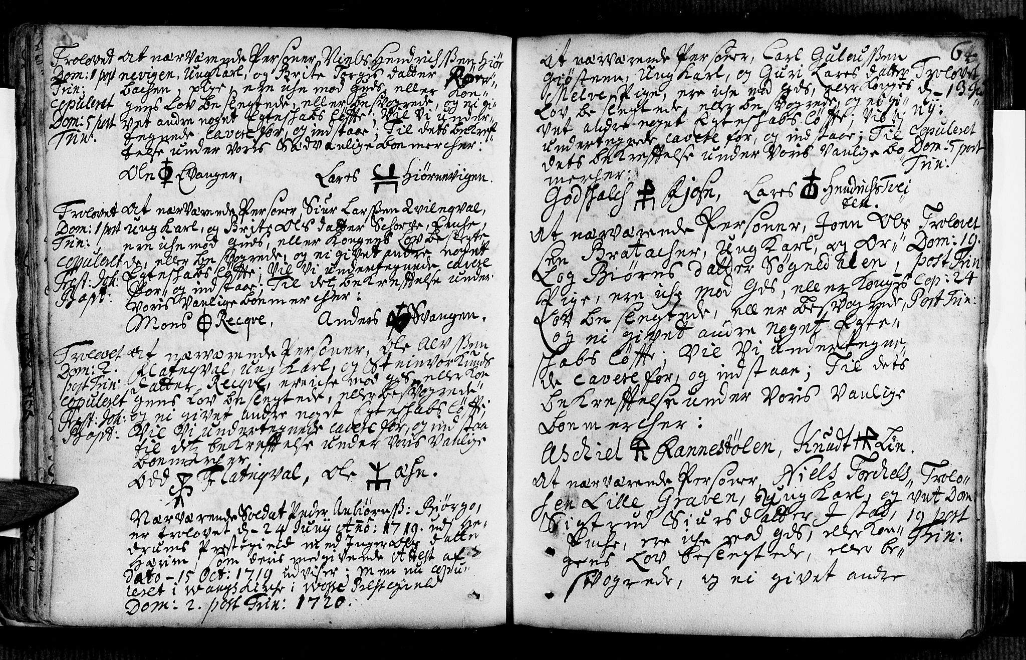 Voss sokneprestembete, AV/SAB-A-79001/H/Haa: Parish register (official) no. A 2, 1709-1730, p. 64