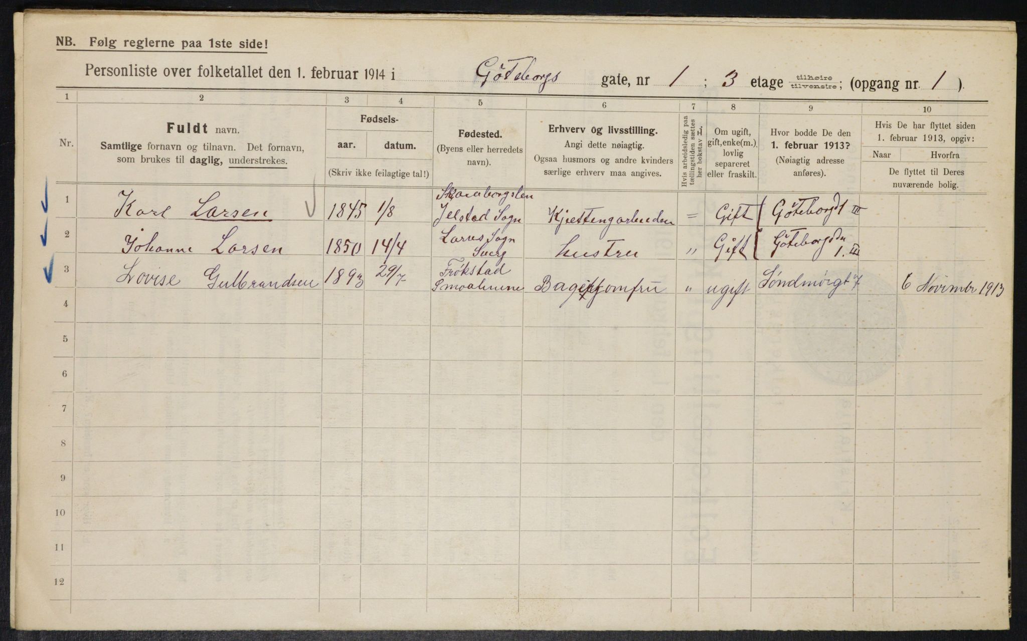 OBA, Municipal Census 1914 for Kristiania, 1914, p. 32790