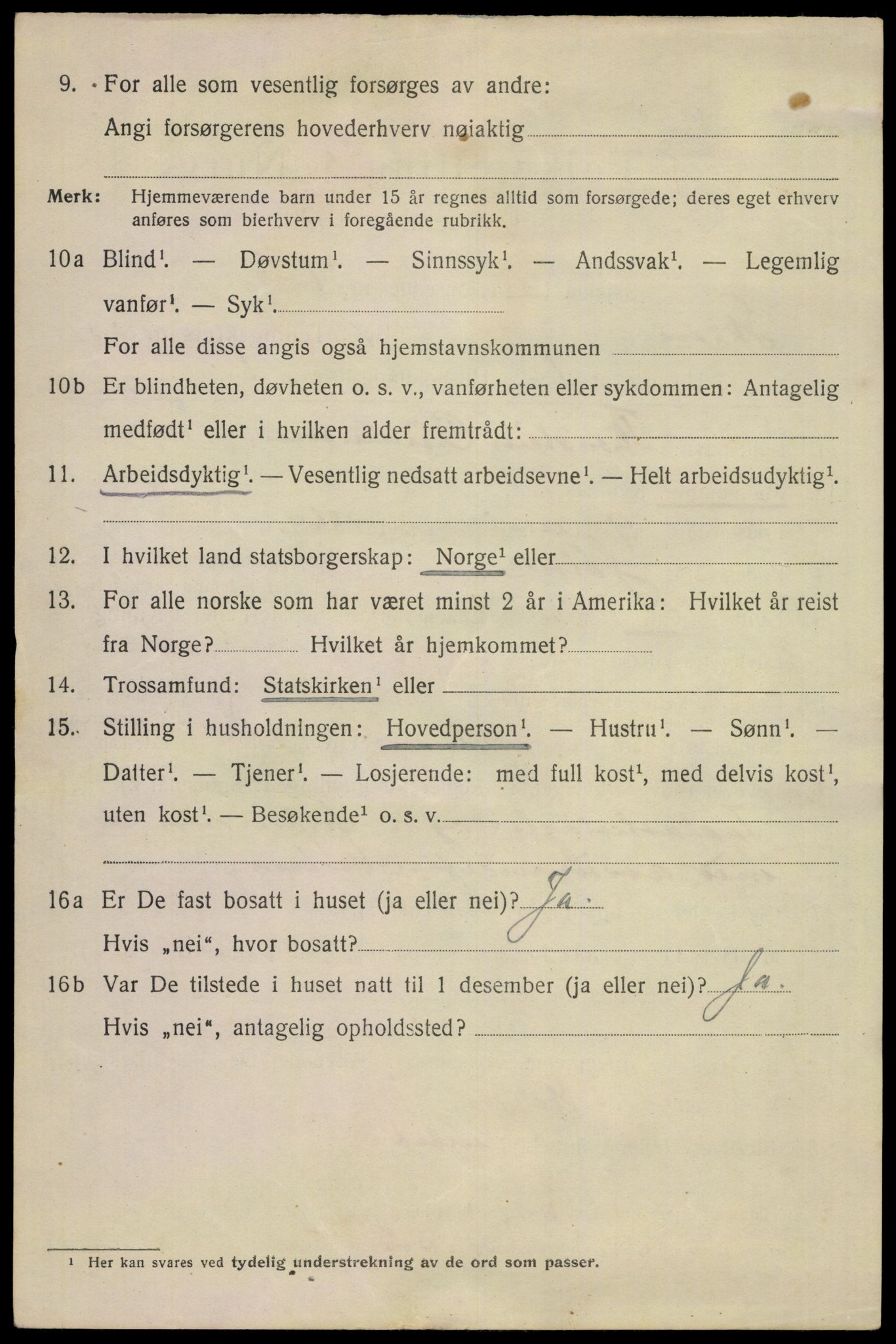 SAKO, 1920 census for Skien, 1920, p. 39481