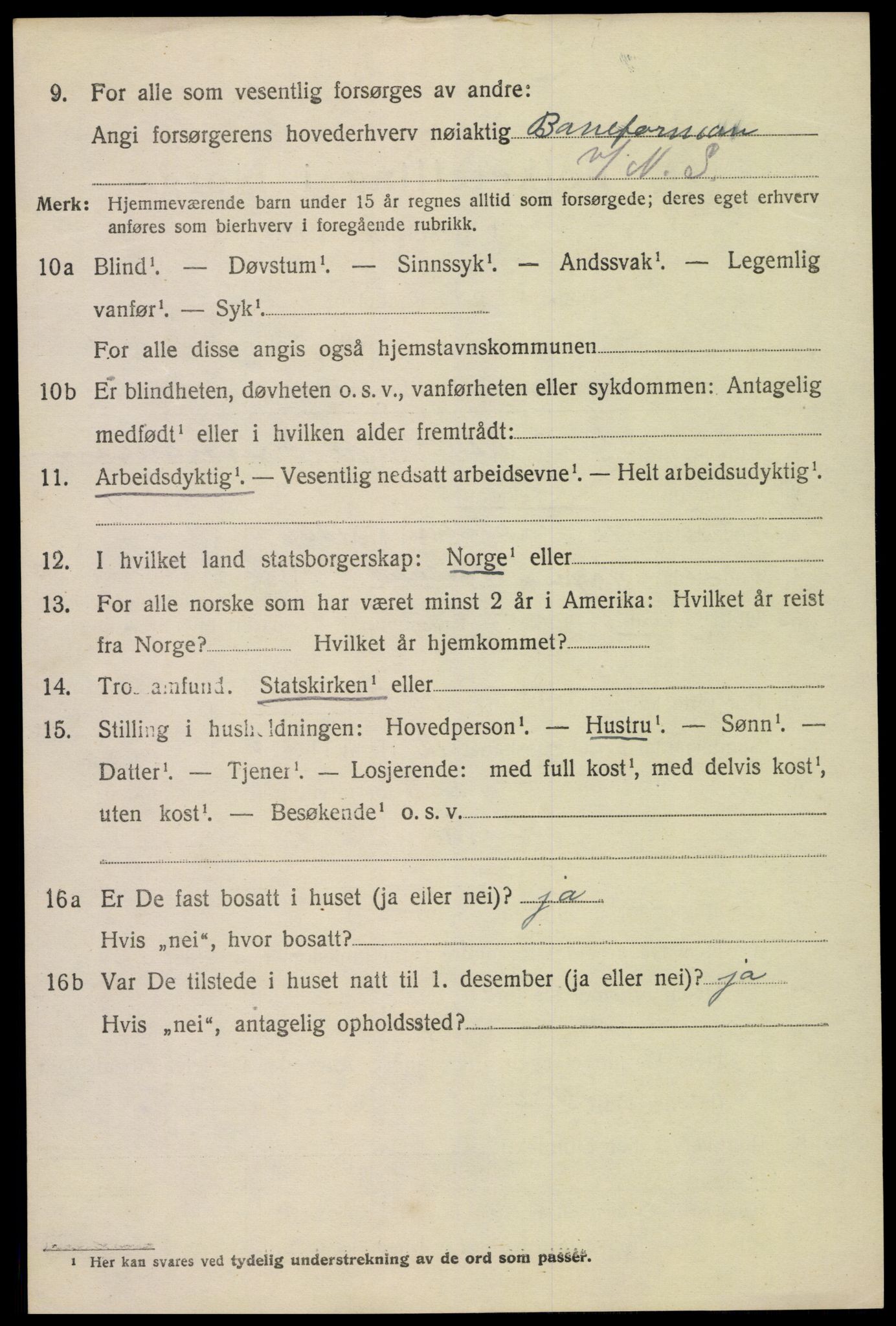 SAK, 1920 census for Evje, 1920, p. 2231