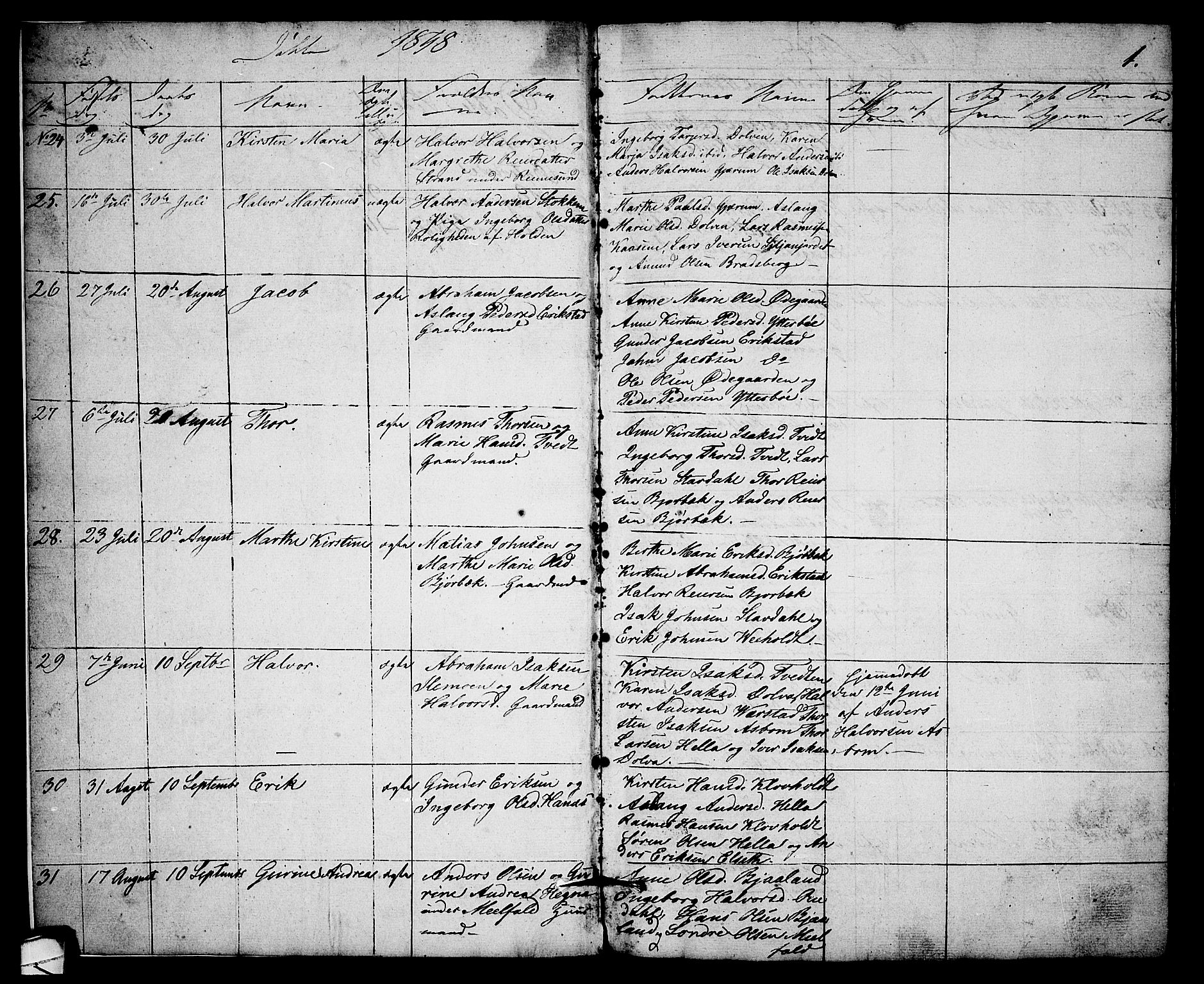 Solum kirkebøker, SAKO/A-306/G/Gb/L0001: Parish register (copy) no. II 1, 1848-1859, p. 1