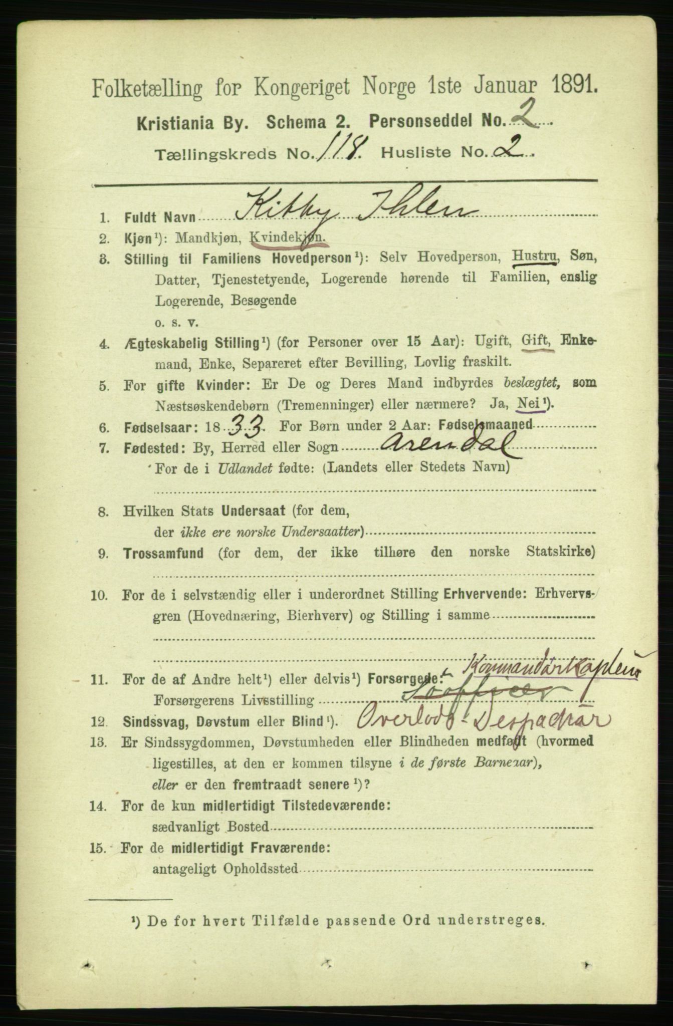 RA, 1891 census for 0301 Kristiania, 1891, p. 63294