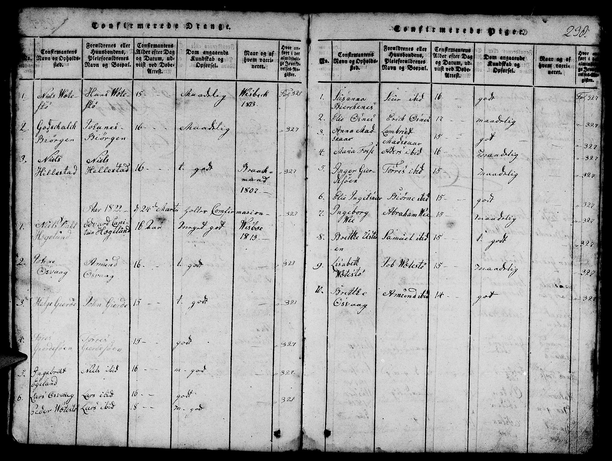 Etne sokneprestembete, SAB/A-75001/H/Hab: Parish register (copy) no. B 1, 1815-1850, p. 238