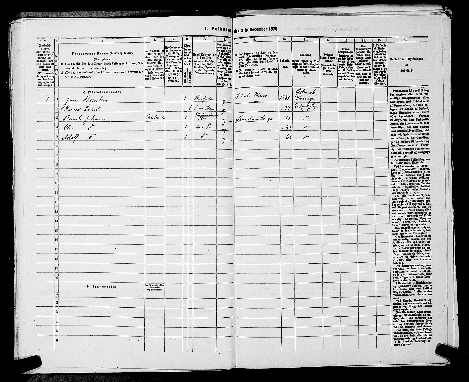 RA, 1875 census for 0237P Eidsvoll, 1875, p. 2162