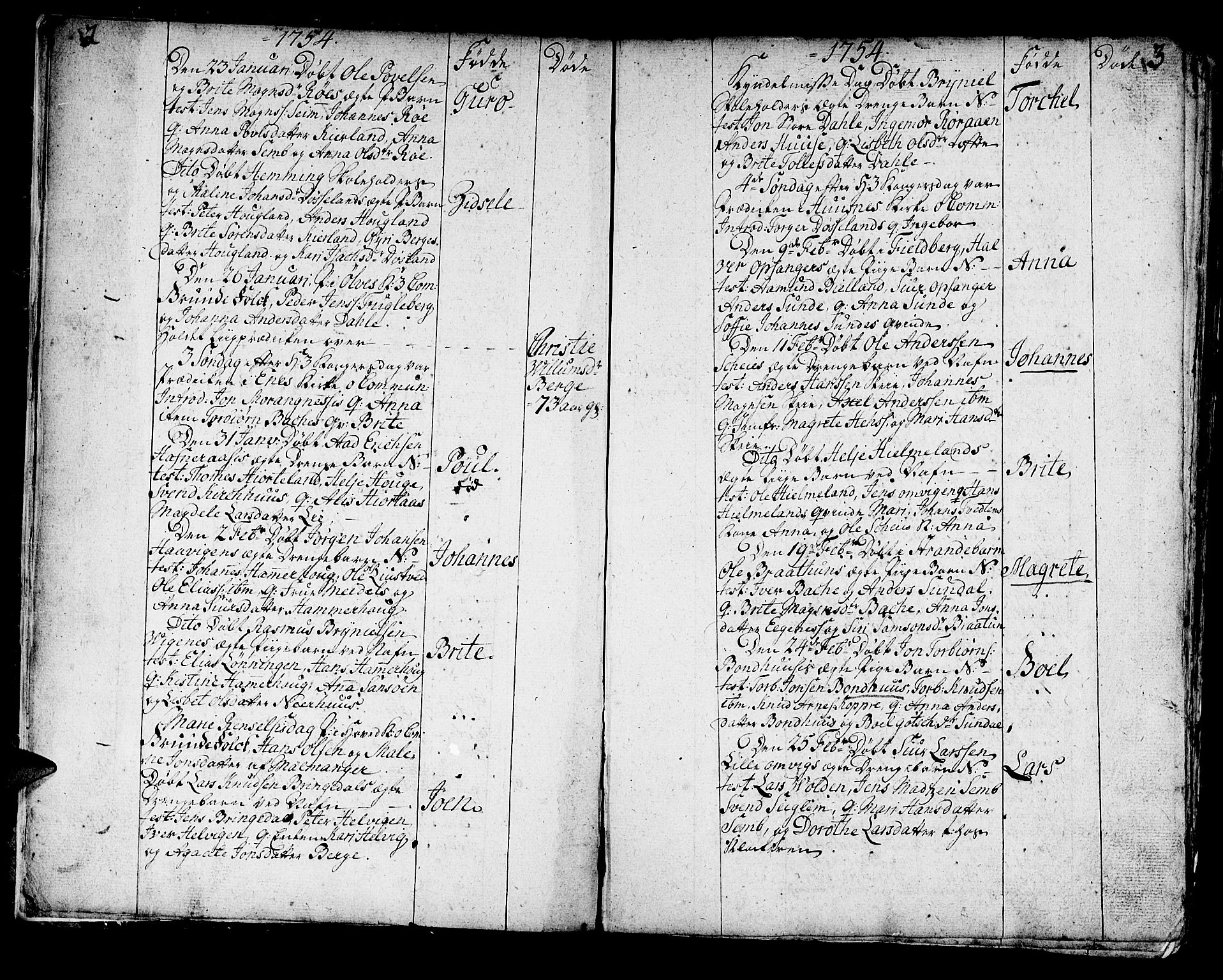 Kvinnherad sokneprestembete, SAB/A-76401/H/Haa: Parish register (official) no. A 3, 1754-1777, p. 2-3