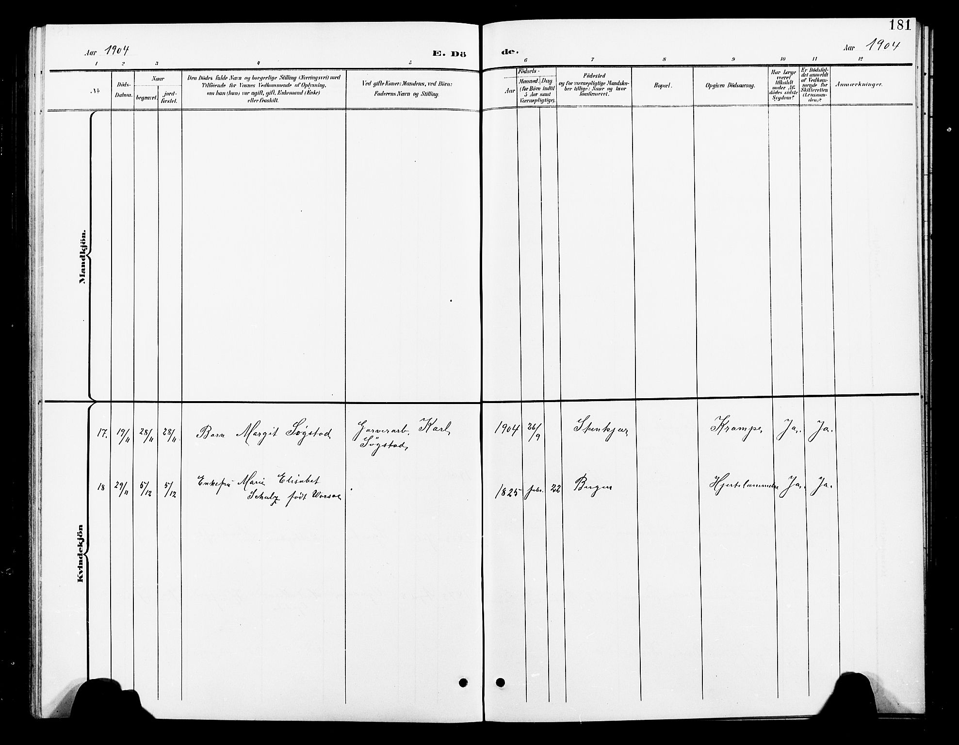 Ministerialprotokoller, klokkerbøker og fødselsregistre - Nord-Trøndelag, AV/SAT-A-1458/739/L0375: Parish register (copy) no. 739C03, 1898-1908, p. 181