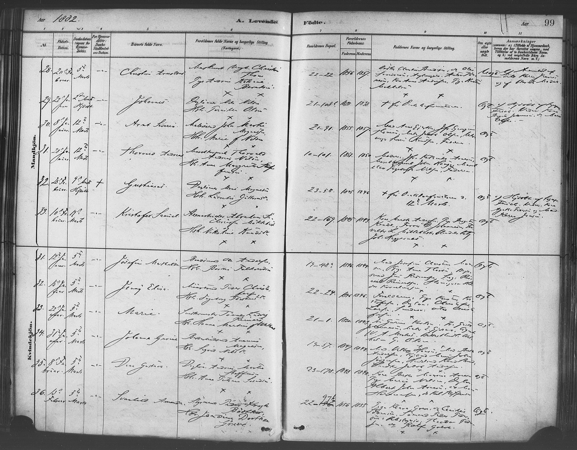 Korskirken sokneprestembete, AV/SAB-A-76101/H/Haa/L0021: Parish register (official) no. B 7, 1878-1889, p. 99