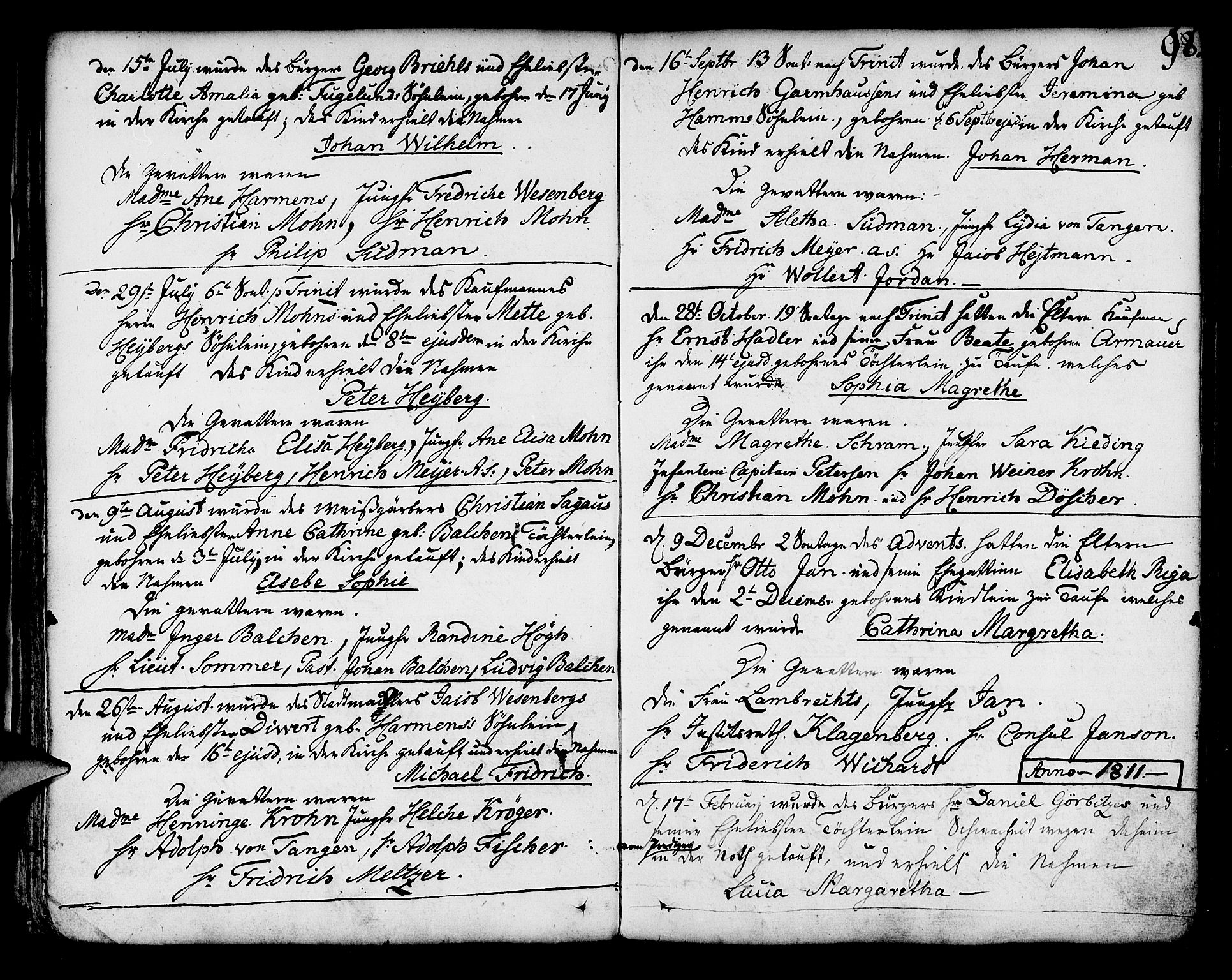 Mariakirken Sokneprestembete, SAB/A-76901/H/Haa/L0003: Parish register (official) no. A 3, 1786-1815, p. 98