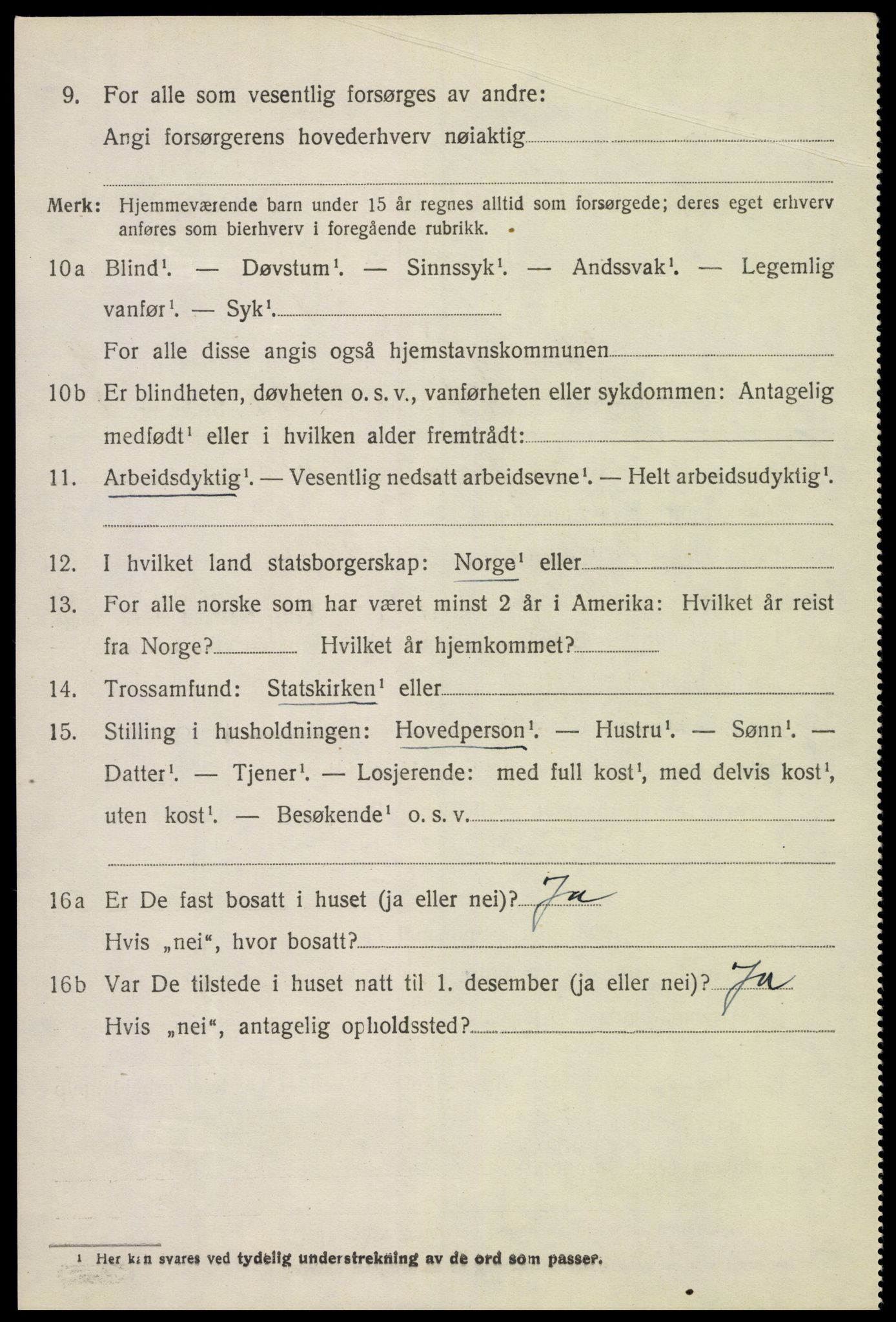 SAH, 1920 census for Vang (Hedmark), 1920, p. 18620