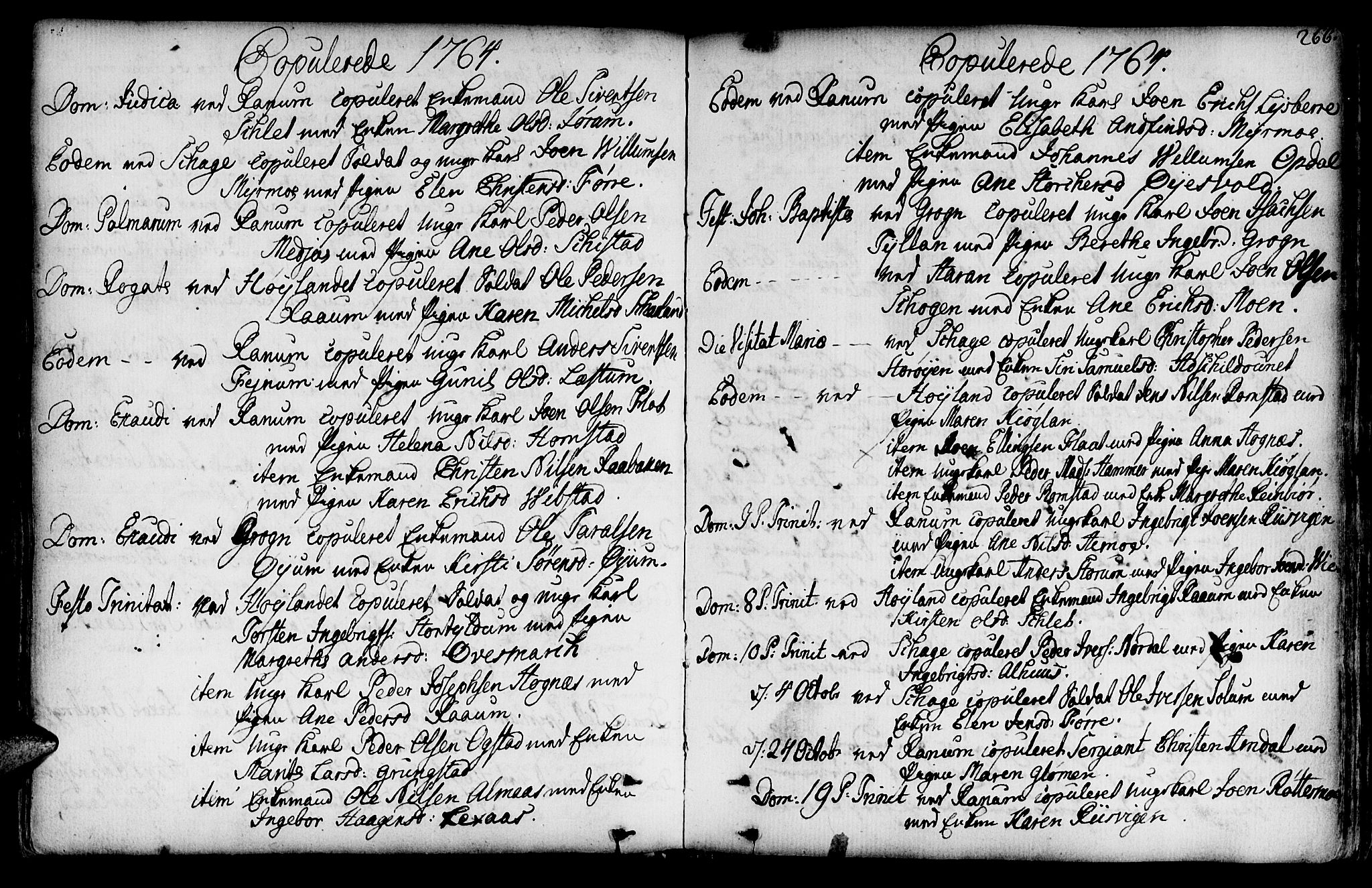 Ministerialprotokoller, klokkerbøker og fødselsregistre - Nord-Trøndelag, SAT/A-1458/764/L0542: Parish register (official) no. 764A02, 1748-1779, p. 266