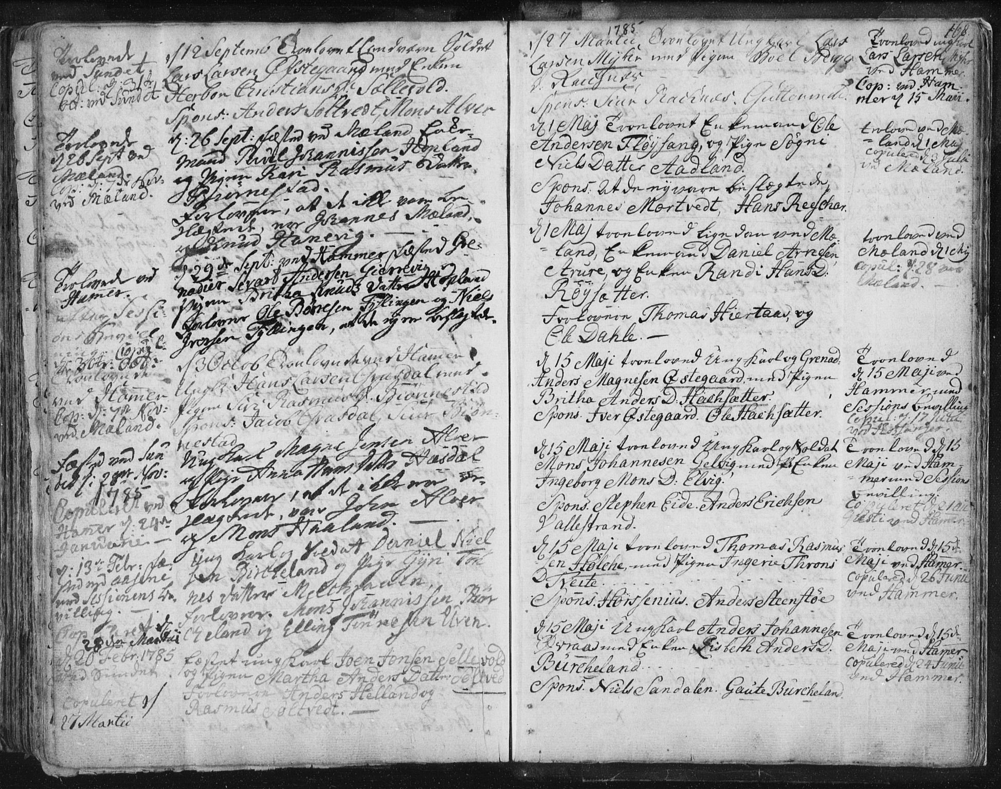 Hamre sokneprestembete, AV/SAB-A-75501/H/Ha/Haa/Haaa/L0008: Parish register (official) no. A 8, 1778-1804, p. 168