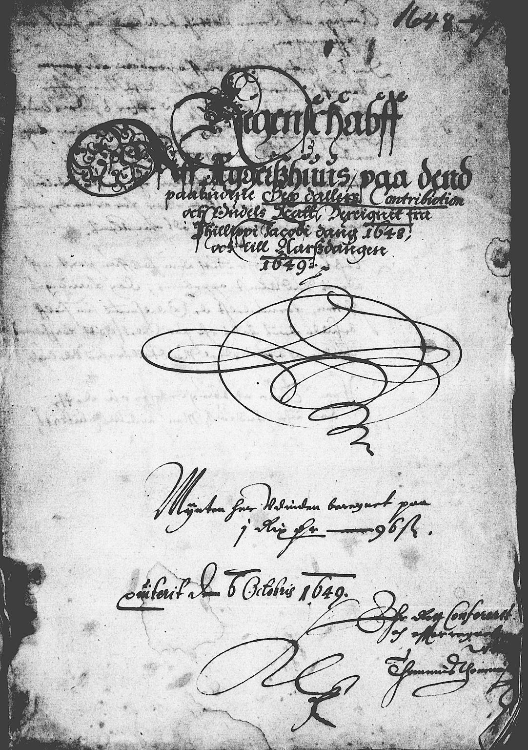 Rentekammeret inntil 1814, Reviderte regnskaper, Lensregnskaper, AV/RA-EA-5023/R/Rb/Rba/L0197: Akershus len, 1648-1650