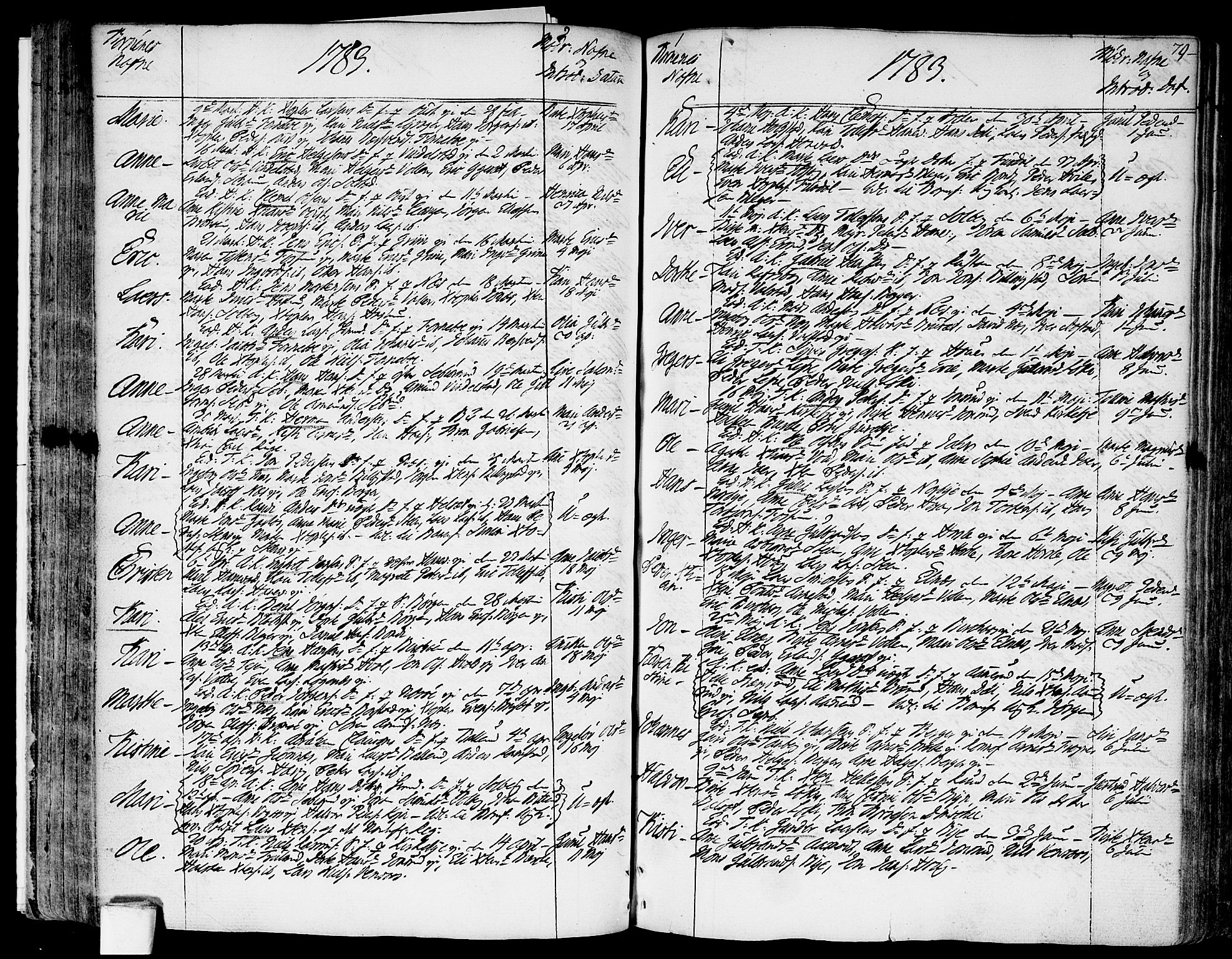 Asker prestekontor Kirkebøker, AV/SAO-A-10256a/F/Fa/L0003: Parish register (official) no. I 3, 1767-1807, p. 79