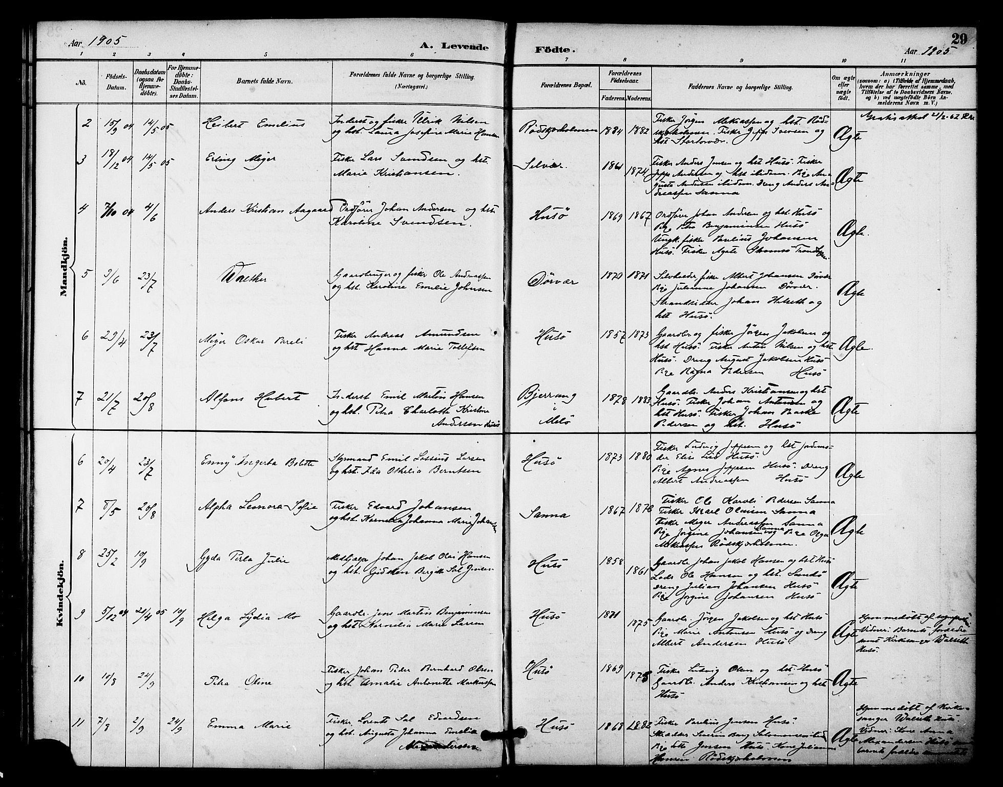 Ministerialprotokoller, klokkerbøker og fødselsregistre - Nordland, AV/SAT-A-1459/840/L0580: Parish register (official) no. 840A02, 1887-1909, p. 29