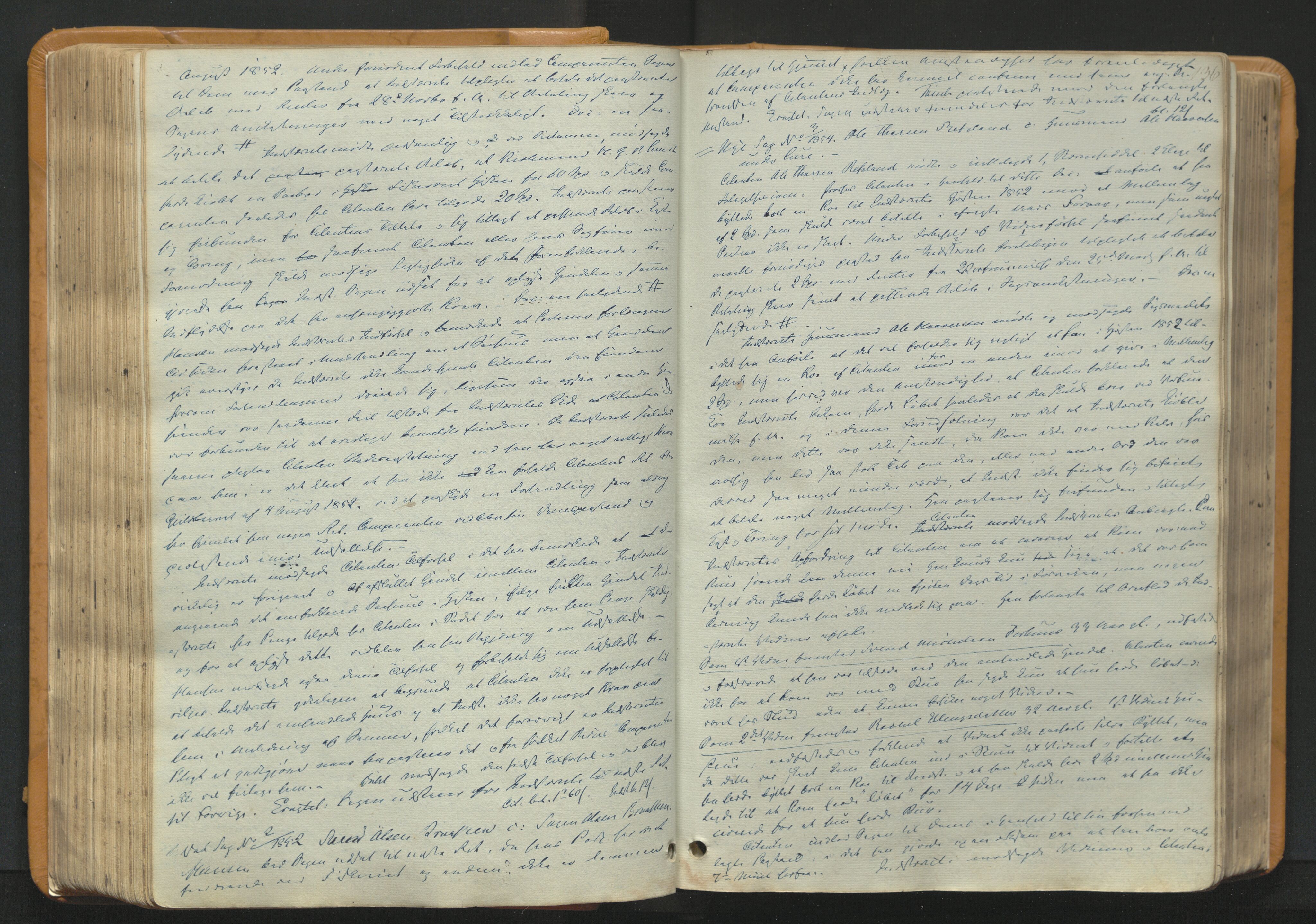 Jæren og Dalane sorenskriveri, AV/SAST-A-100306/3/30/30BAB/L0004: Tingbok for Jæren, 1851-1859, p. 135b-136a