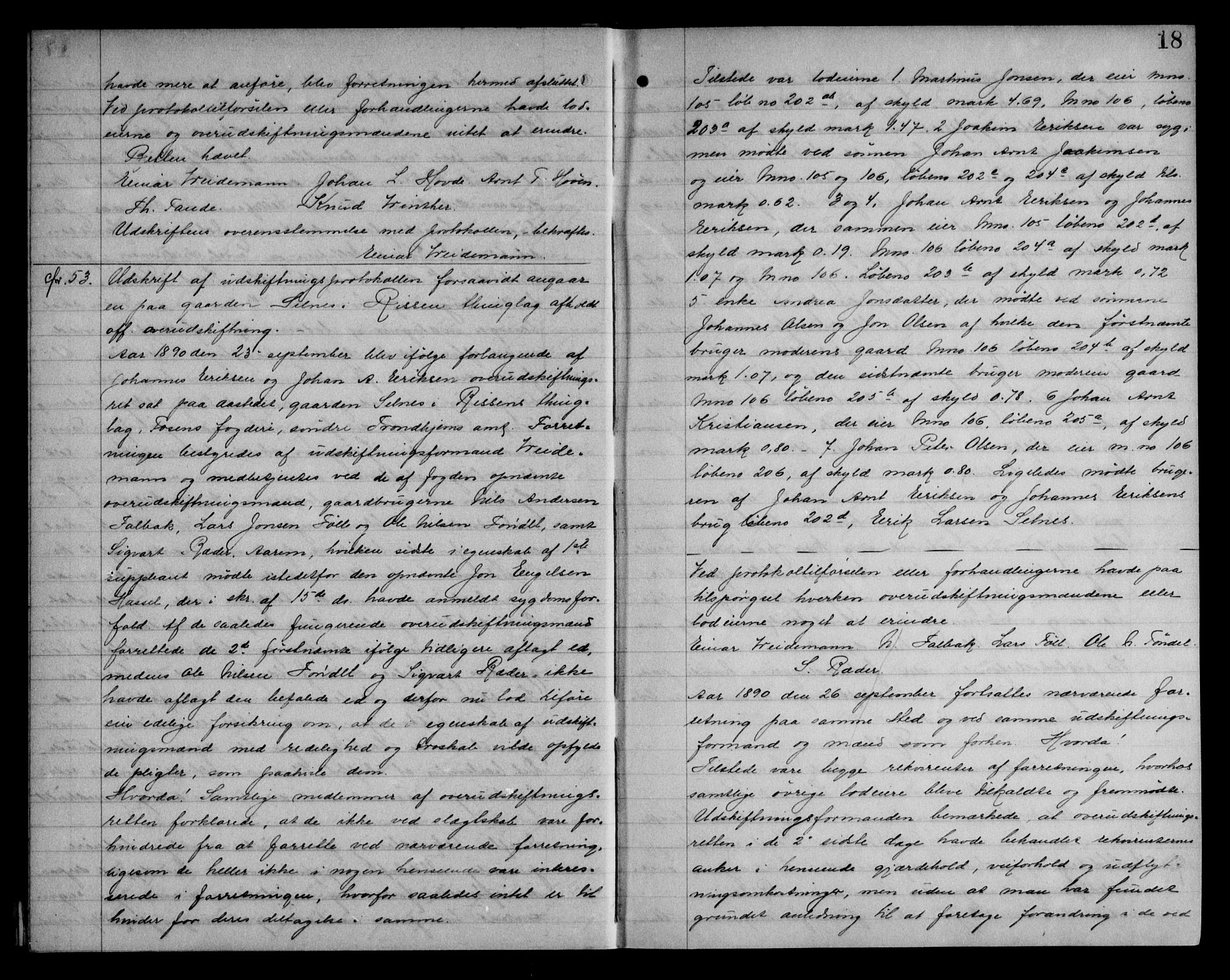 Fosen sorenskriveri, AV/SAT-A-1107/1/2/2C/L0040: Mortgage book no. 31, 1906-1907, p. 18