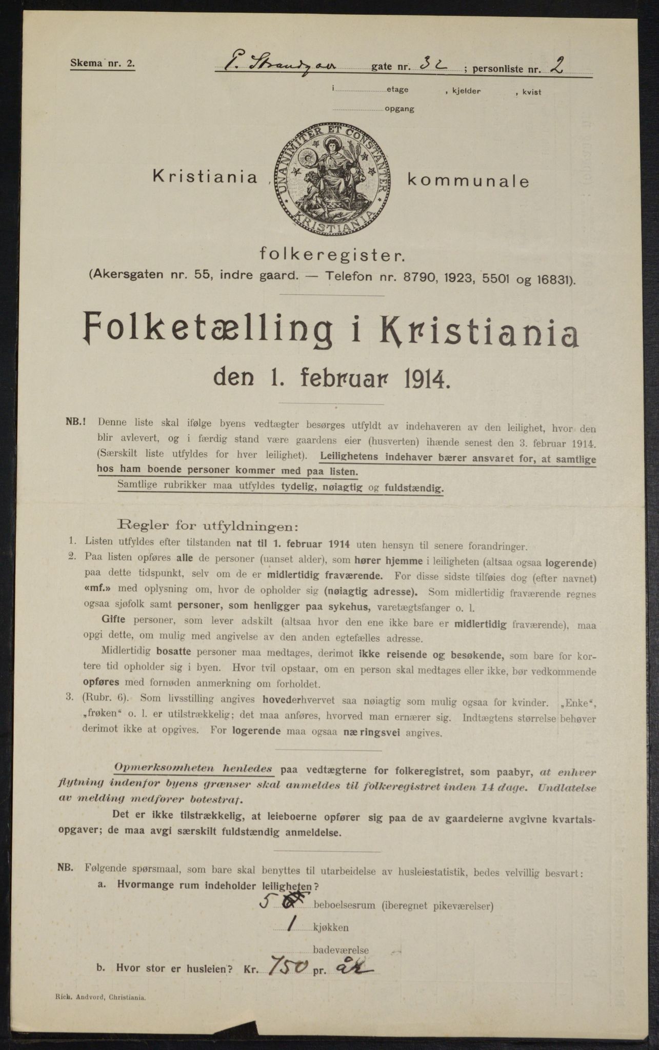 OBA, Municipal Census 1914 for Kristiania, 1914, p. 104617