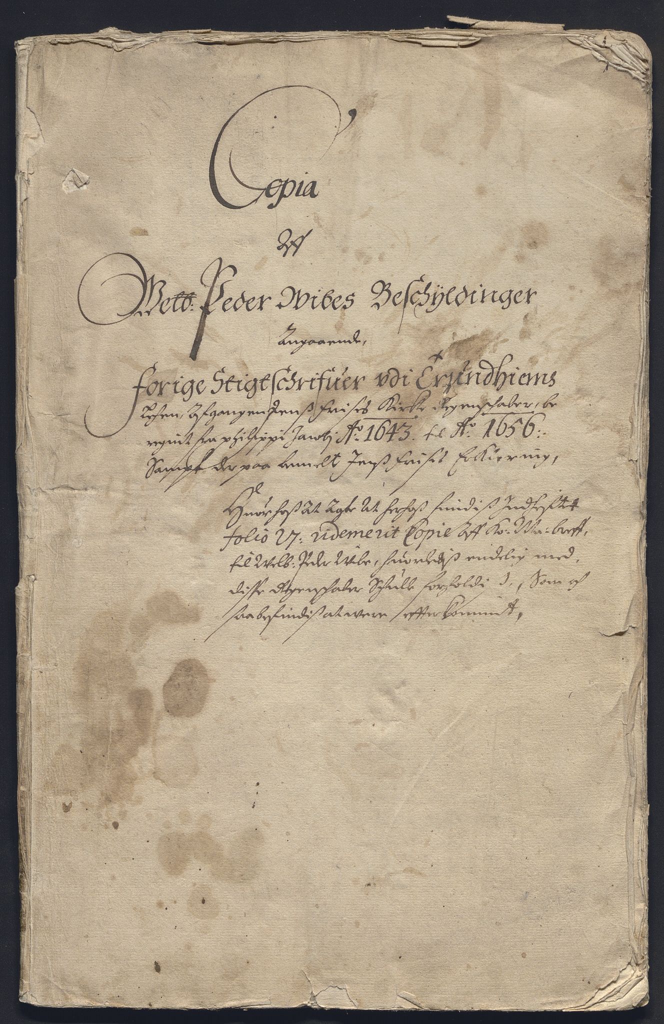 Rentekammeret inntil 1814, Reviderte regnskaper, Kirkeregnskap, AV/RA-EA-4067/Rf/L0113: Kirkeregnskap, 1641-1656, p. 34