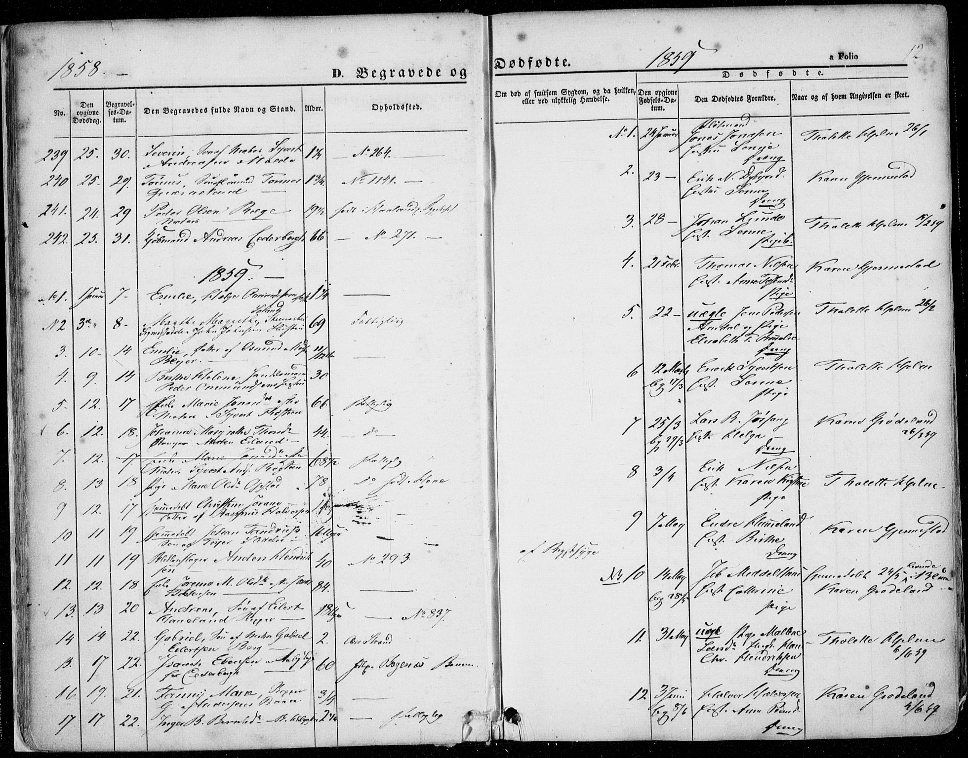 Domkirken sokneprestkontor, AV/SAST-A-101812/001/30/30BA/L0020: Parish register (official) no. A 19, 1858-1877, p. 12