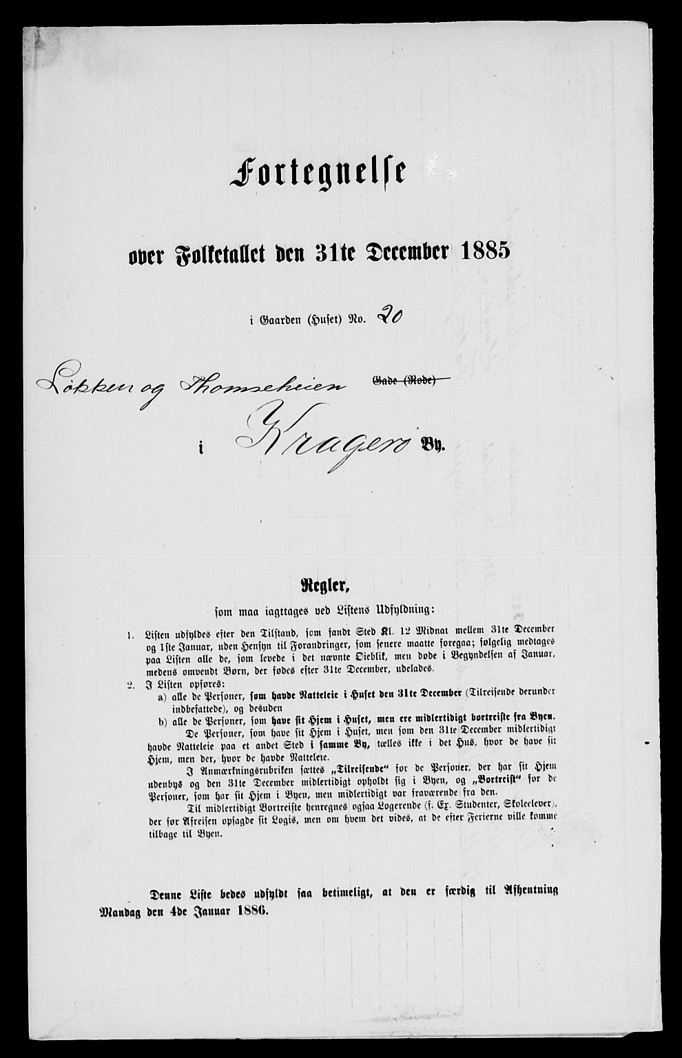 SAKO, 1885 census for 0801 Kragerø, 1885, p. 693