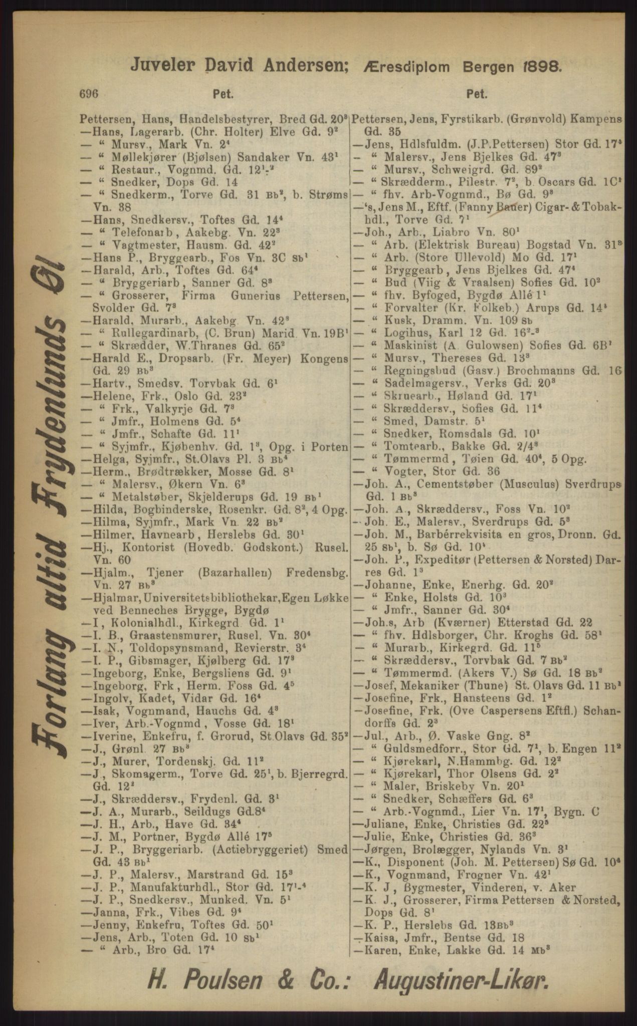 Kristiania/Oslo adressebok, PUBL/-, 1903, p. 696