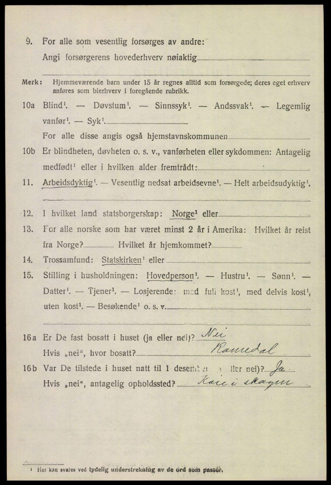 SAH, 1920 census for Åmot, 1920, p. 9396