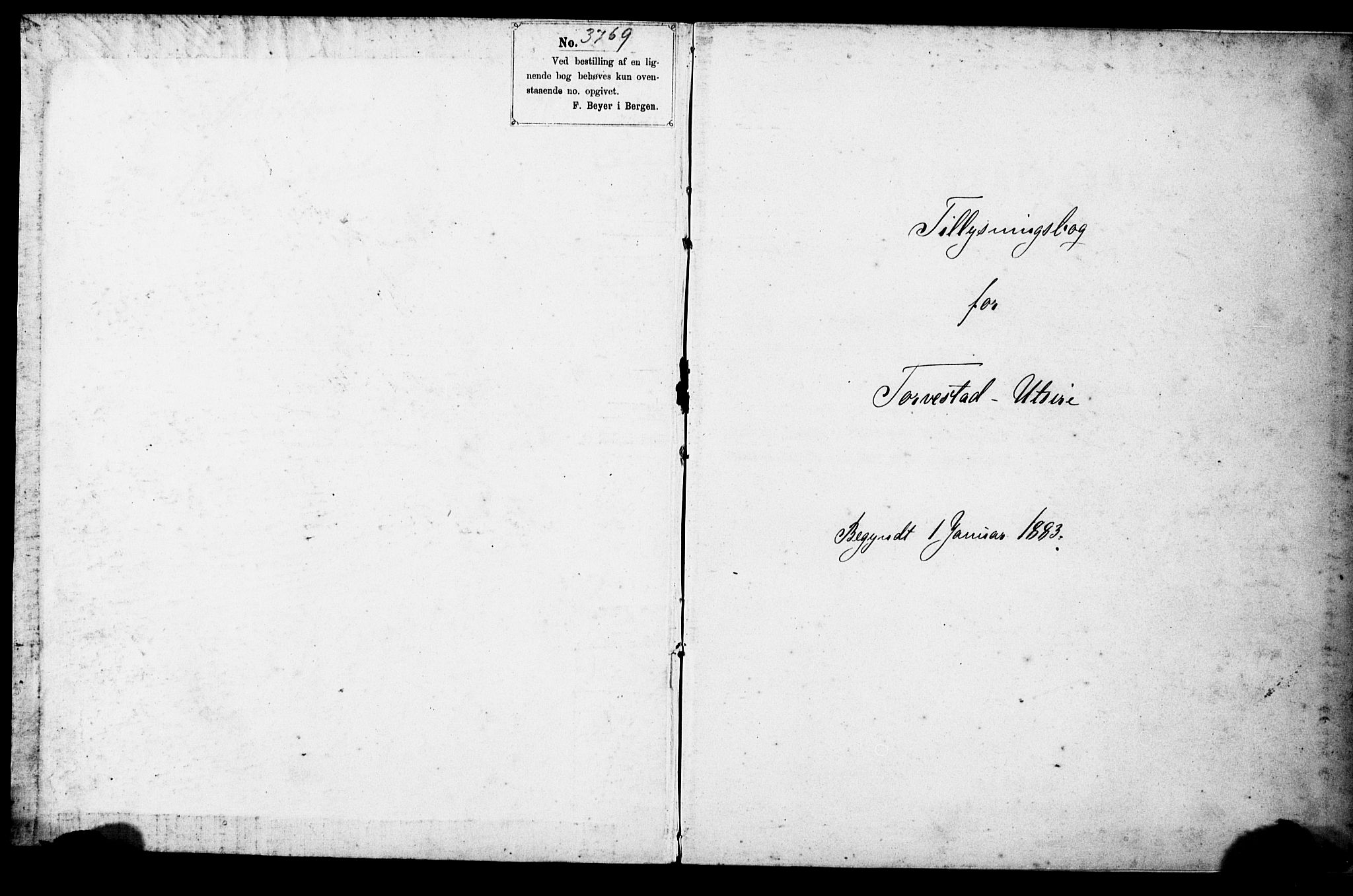 Torvastad sokneprestkontor, SAST/A -101857/I/Ie/L0002: Banns register no. X 2, 1883-1899, p. 1