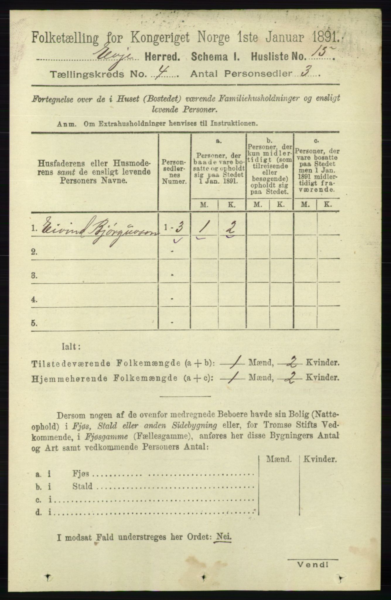 RA, 1891 census for 0937 Evje, 1891, p. 939