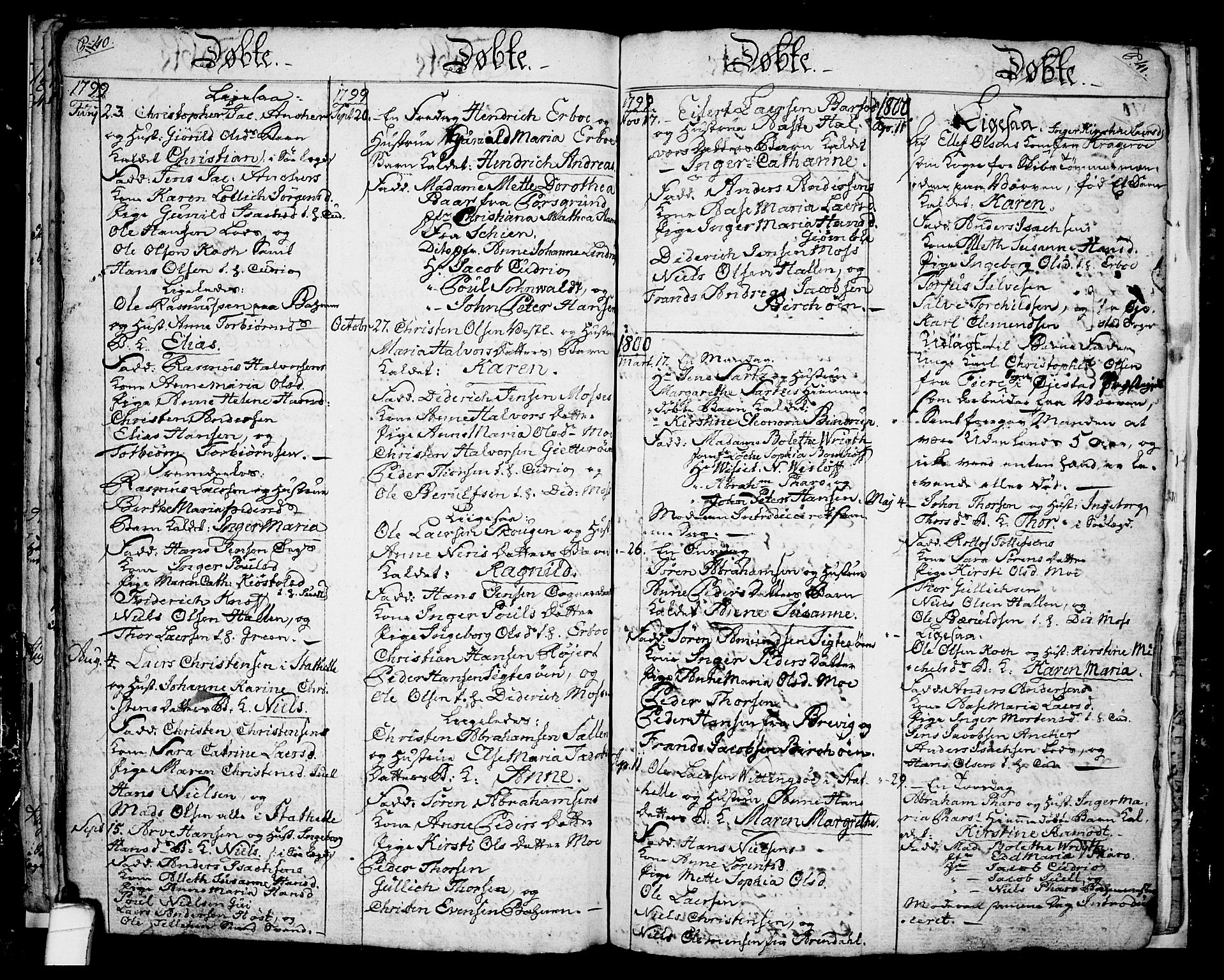 Langesund kirkebøker, AV/SAKO-A-280/G/Ga/L0001: Parish register (copy) no. 1, 1783-1801, p. 40-41