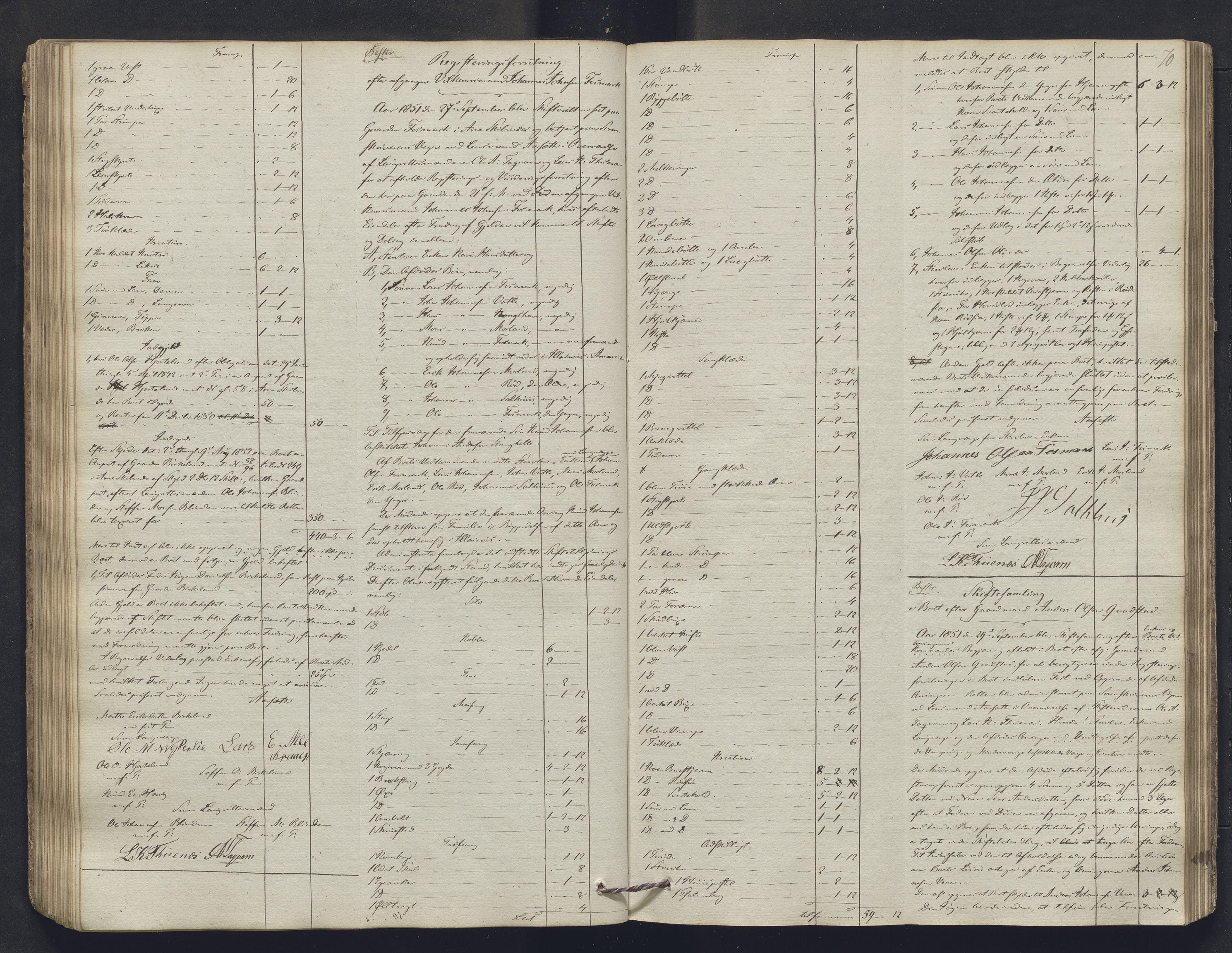Nordhordland sorenskrivar, SAB/A-2901/1/H/Hb/L0004: Registreringsprotokollar, 1846-1852, p. 70