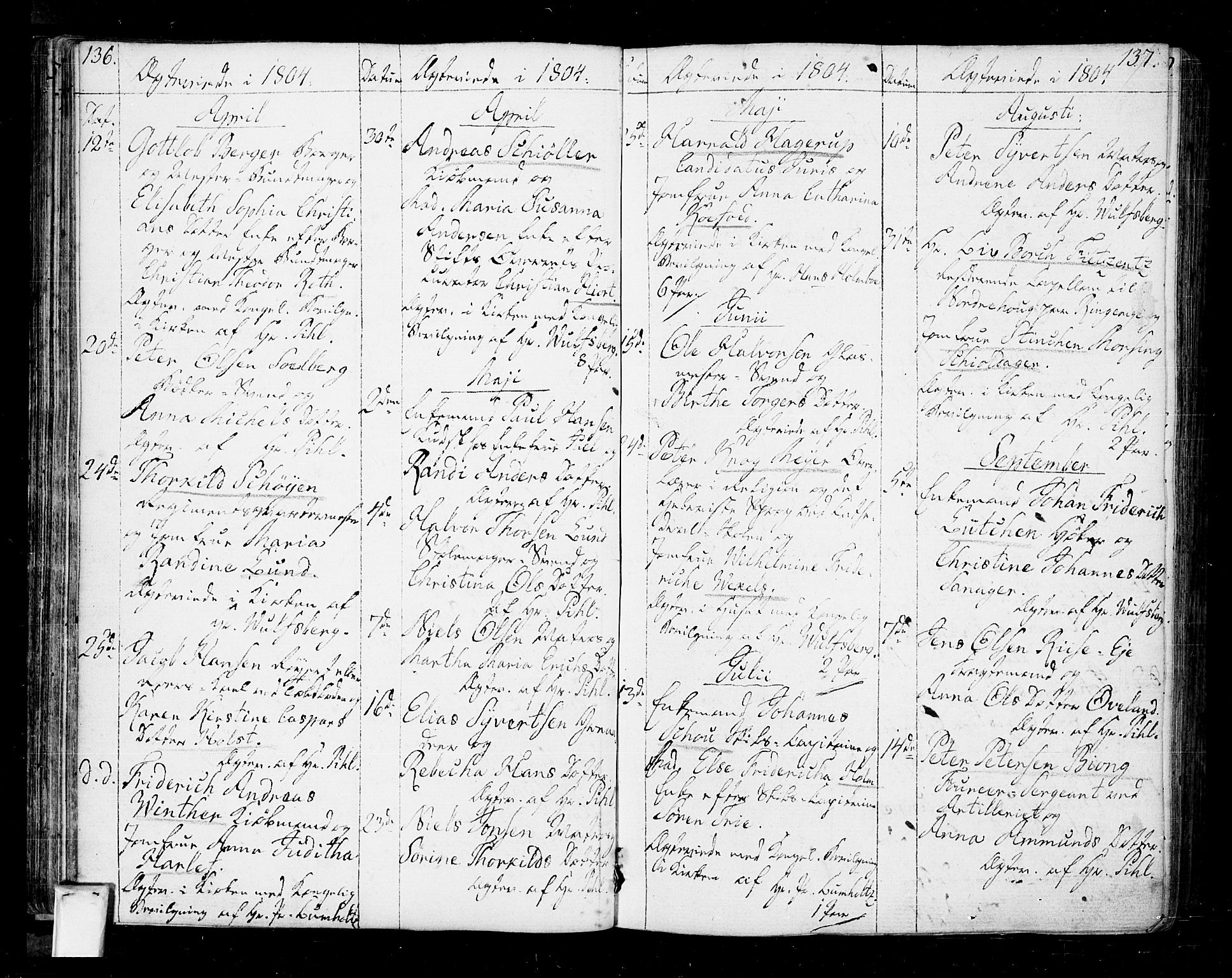 Oslo domkirke Kirkebøker, SAO/A-10752/F/Fa/L0005: Parish register (official) no. 5, 1787-1806, p. 136-137
