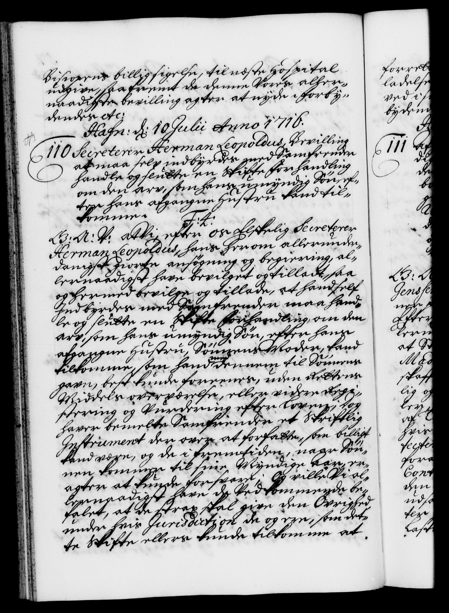 Danske Kanselli 1572-1799, AV/RA-EA-3023/F/Fc/Fca/Fcaa/L0022: Norske registre, 1716-1719, p. 57b