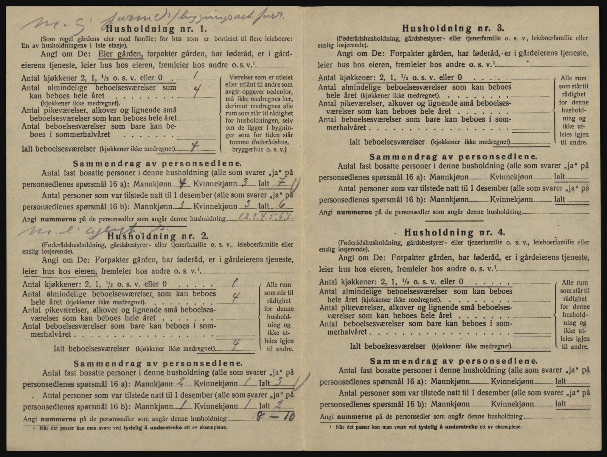 SAO, 1920 census for Glemmen, 1920, p. 2210