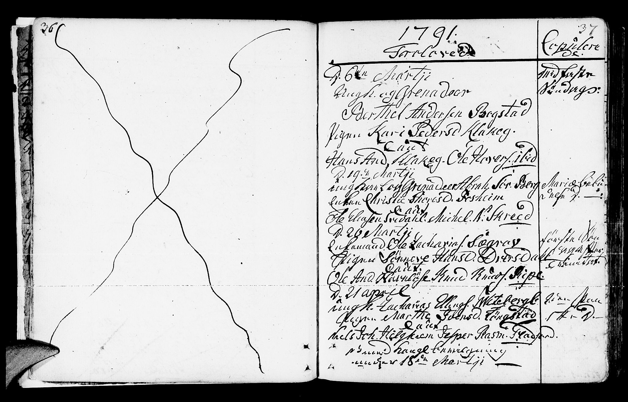 Jølster sokneprestembete, AV/SAB-A-80701/H/Haa/Haaa/L0006: Parish register (official) no. A 6, 1790-1821, p. 36-37