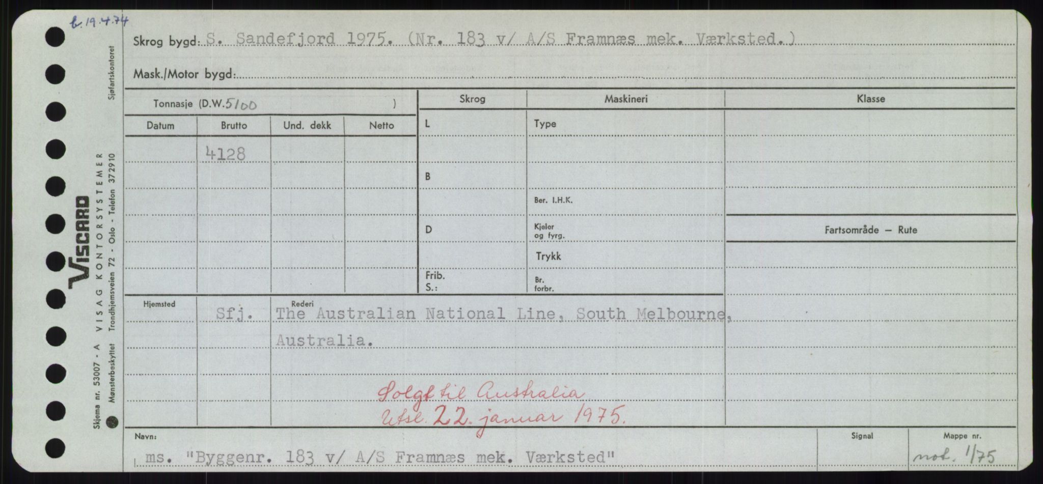 Sjøfartsdirektoratet med forløpere, Skipsmålingen, RA/S-1627/H/Hd/L0006: Fartøy, Byg-Båt, p. 277