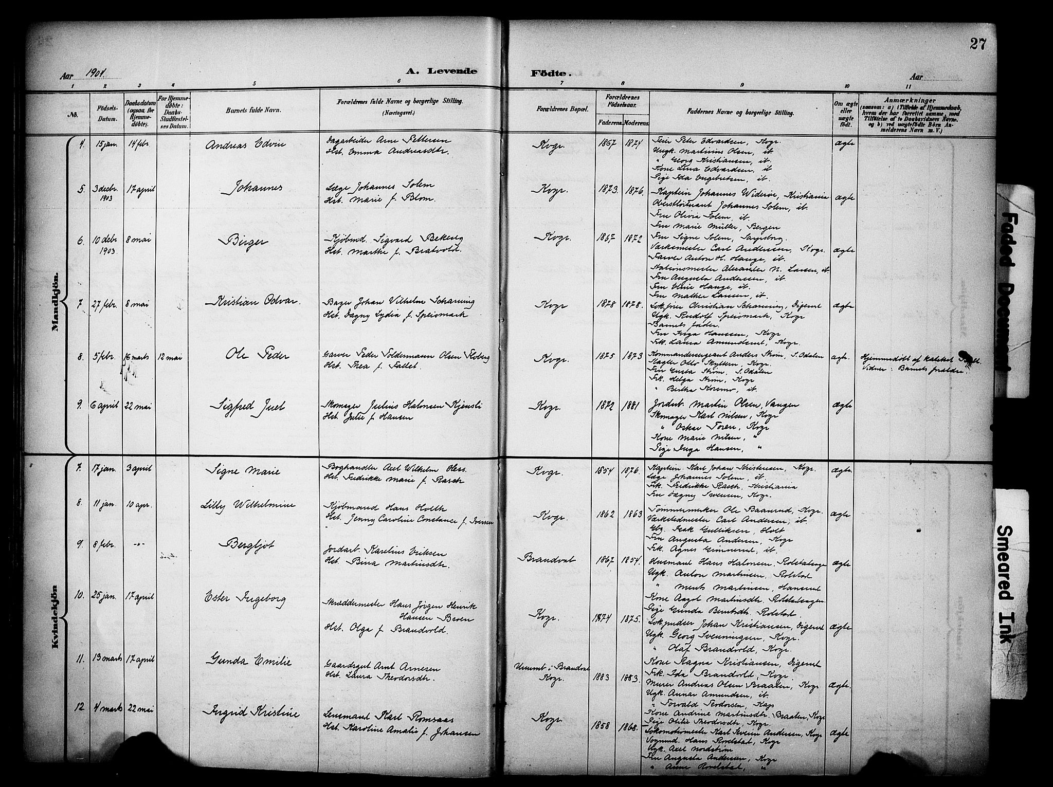 Vinger prestekontor, AV/SAH-PREST-024/H/Ha/Haa/L0016: Parish register (official) no. 16, 1898-1920, p. 27