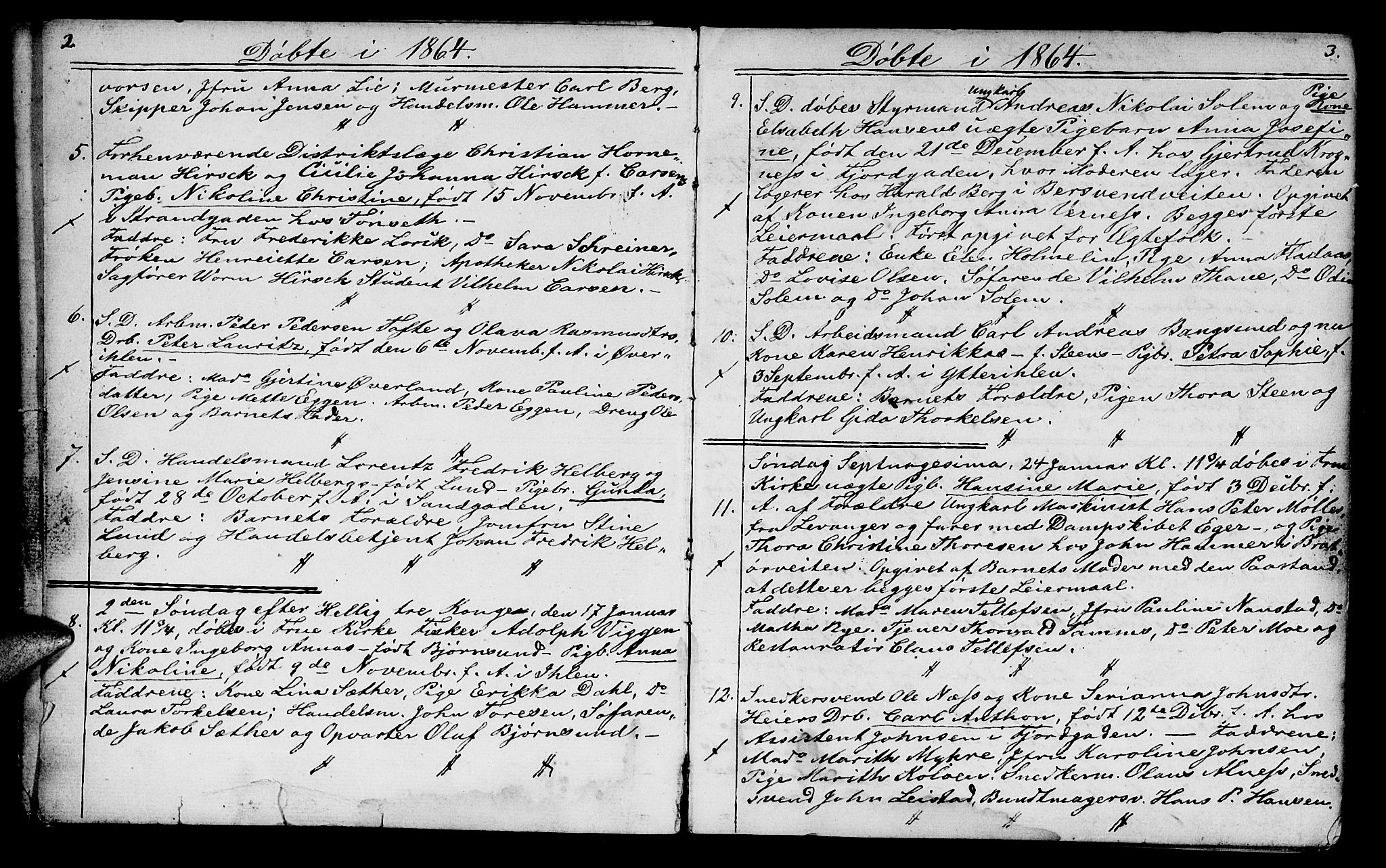 Ministerialprotokoller, klokkerbøker og fødselsregistre - Sør-Trøndelag, SAT/A-1456/602/L0140: Parish register (copy) no. 602C08, 1864-1872, p. 2-3