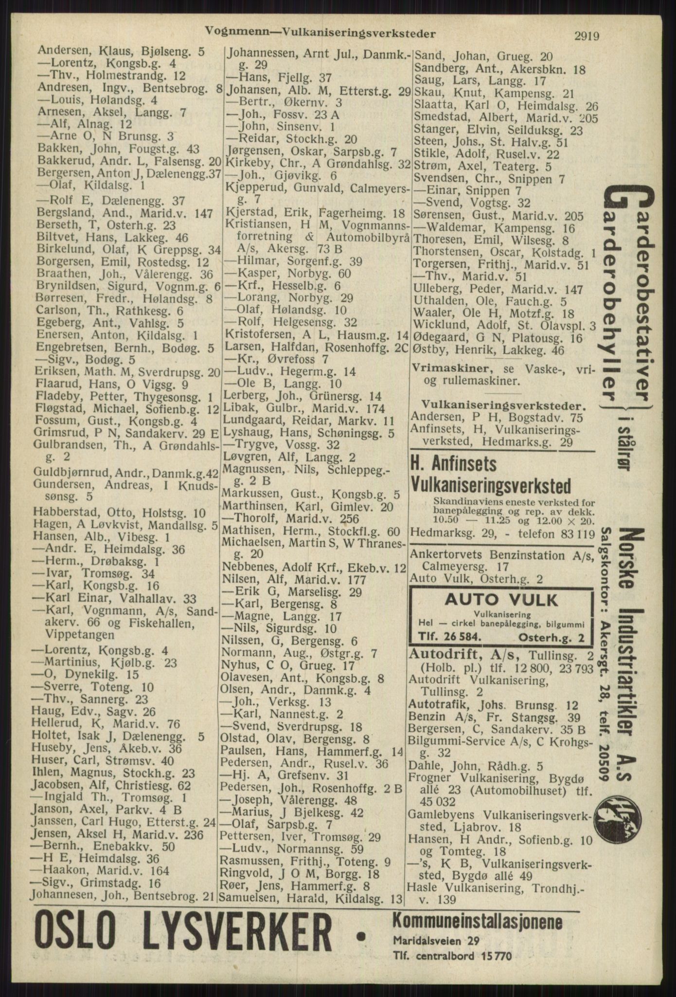 Kristiania/Oslo adressebok, PUBL/-, 1939, p. 2919