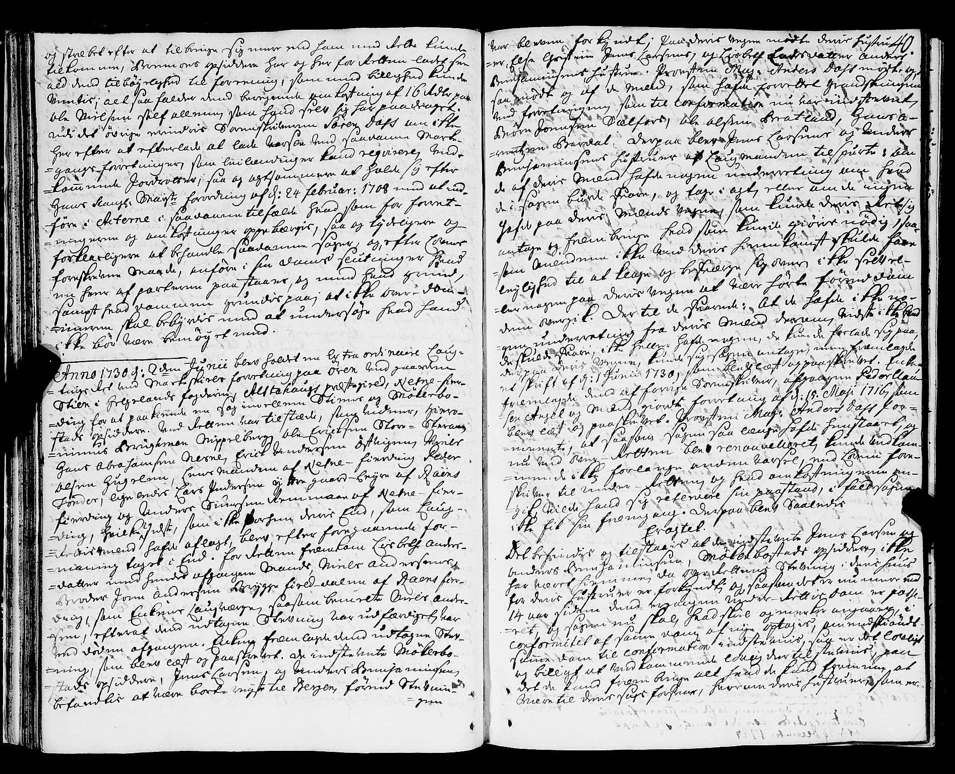 Nordland og Finnmarks lagstol, AV/SAT-A-5608/X/L0006: Justisprotokoll, 1730-1740, p. 39b-40a