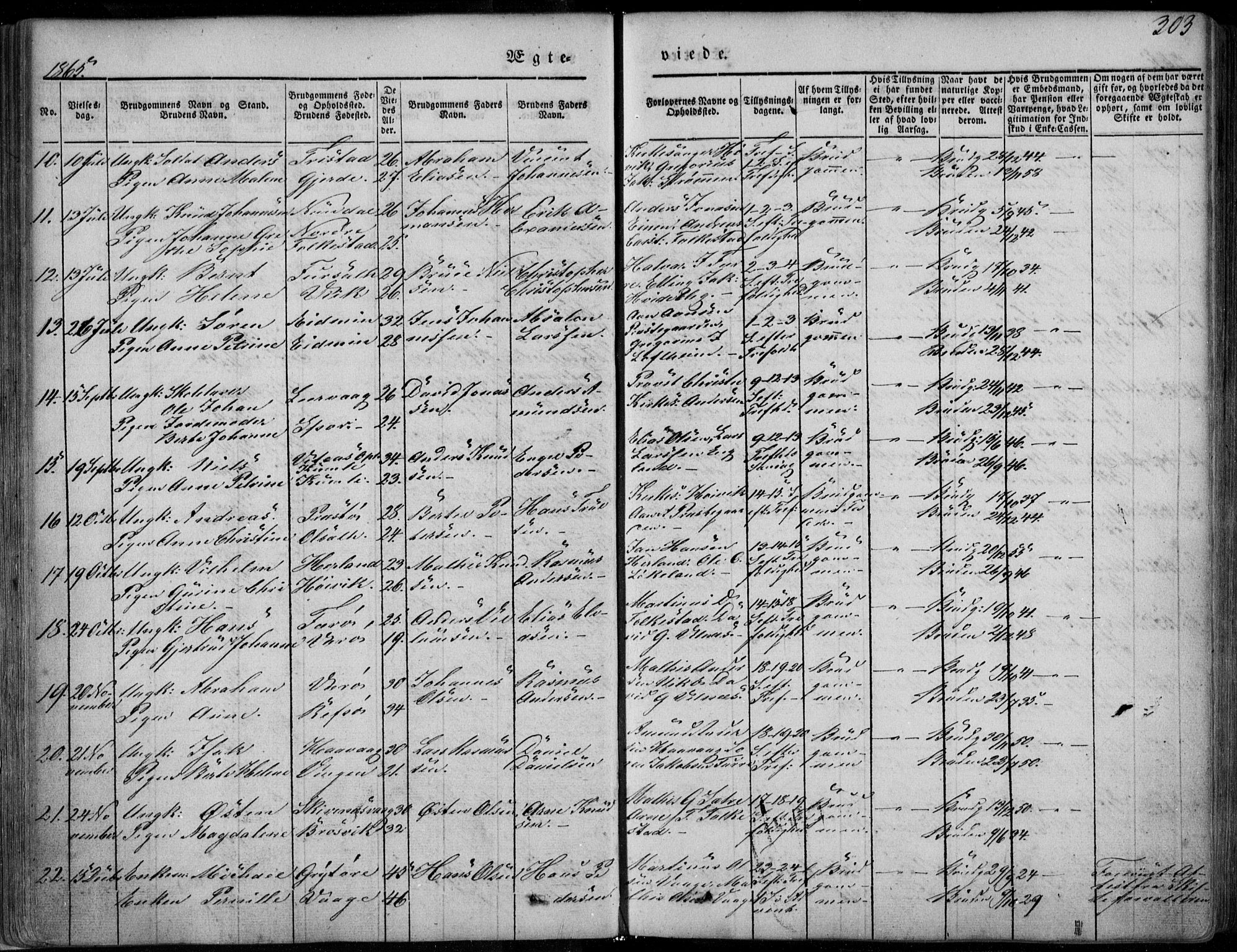 Askvoll sokneprestembete, SAB/A-79501/H/Haa/Haaa/L0011/0002: Parish register (official) no. A 11 II, 1845-1878, p. 303
