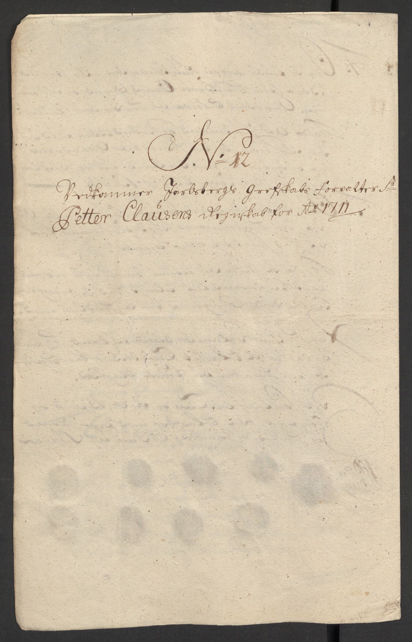 Rentekammeret inntil 1814, Reviderte regnskaper, Fogderegnskap, RA/EA-4092/R32/L1876: Fogderegnskap Jarlsberg grevskap, 1711, p. 364