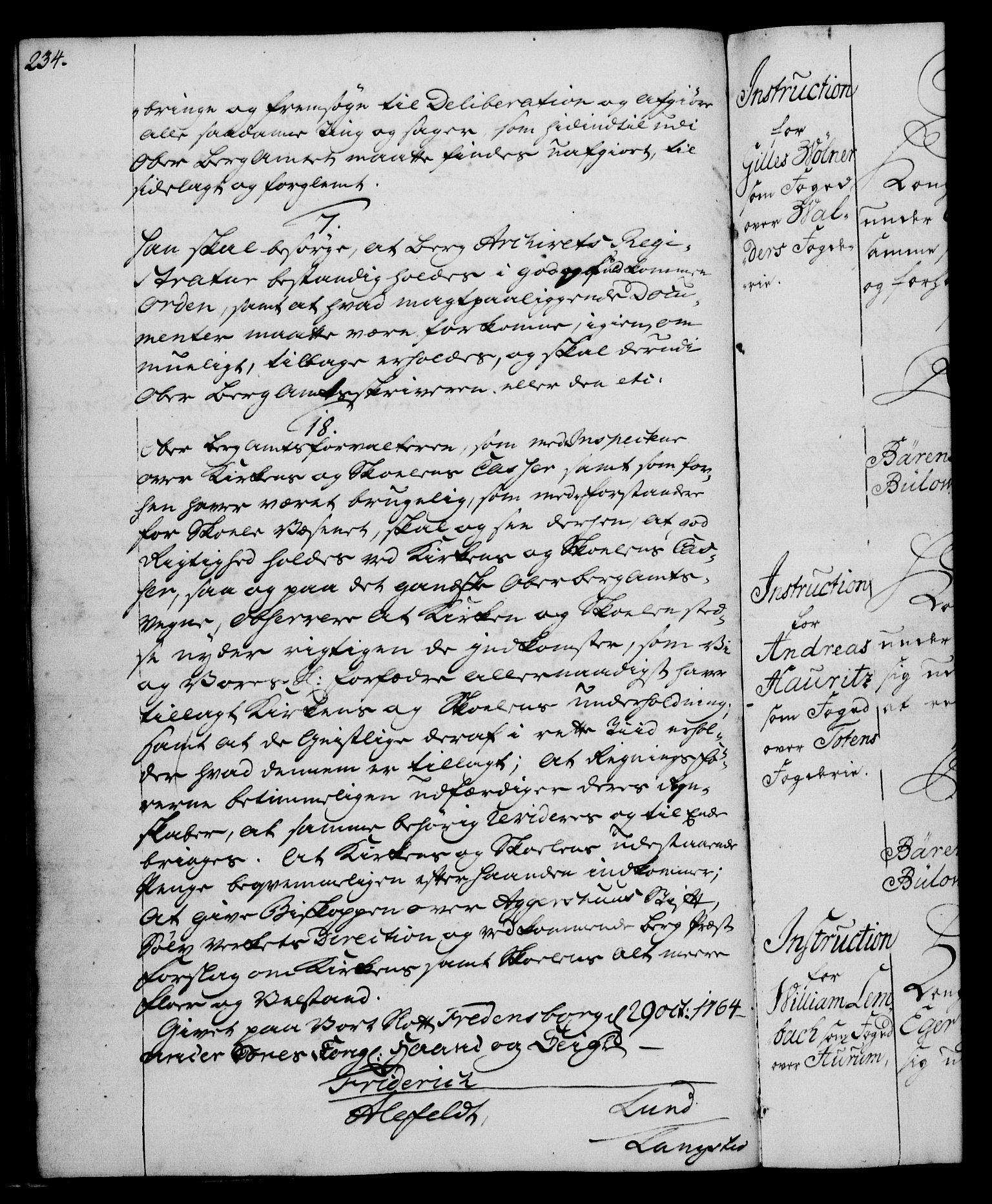 Rentekammeret, Kammerkanselliet, RA/EA-3111/G/Gg/Ggi/L0003: Norsk instruksjonsprotokoll med register (merket RK 53.36), 1751-1775, p. 234