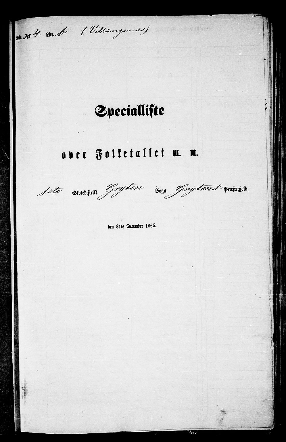 RA, 1865 census for Grytten, 1865, p. 76