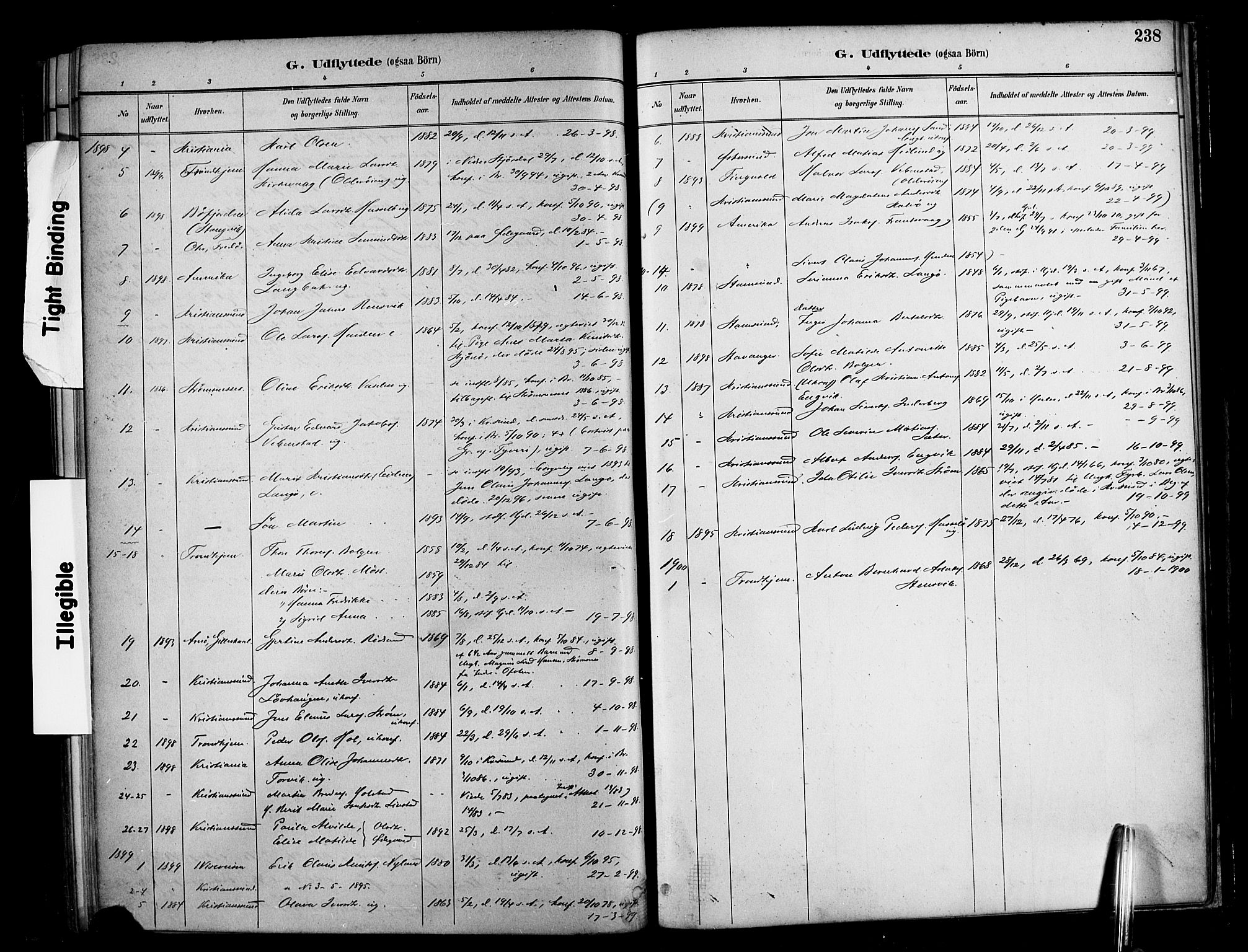 Ministerialprotokoller, klokkerbøker og fødselsregistre - Møre og Romsdal, SAT/A-1454/569/L0819: Parish register (official) no. 569A05, 1885-1899, p. 238