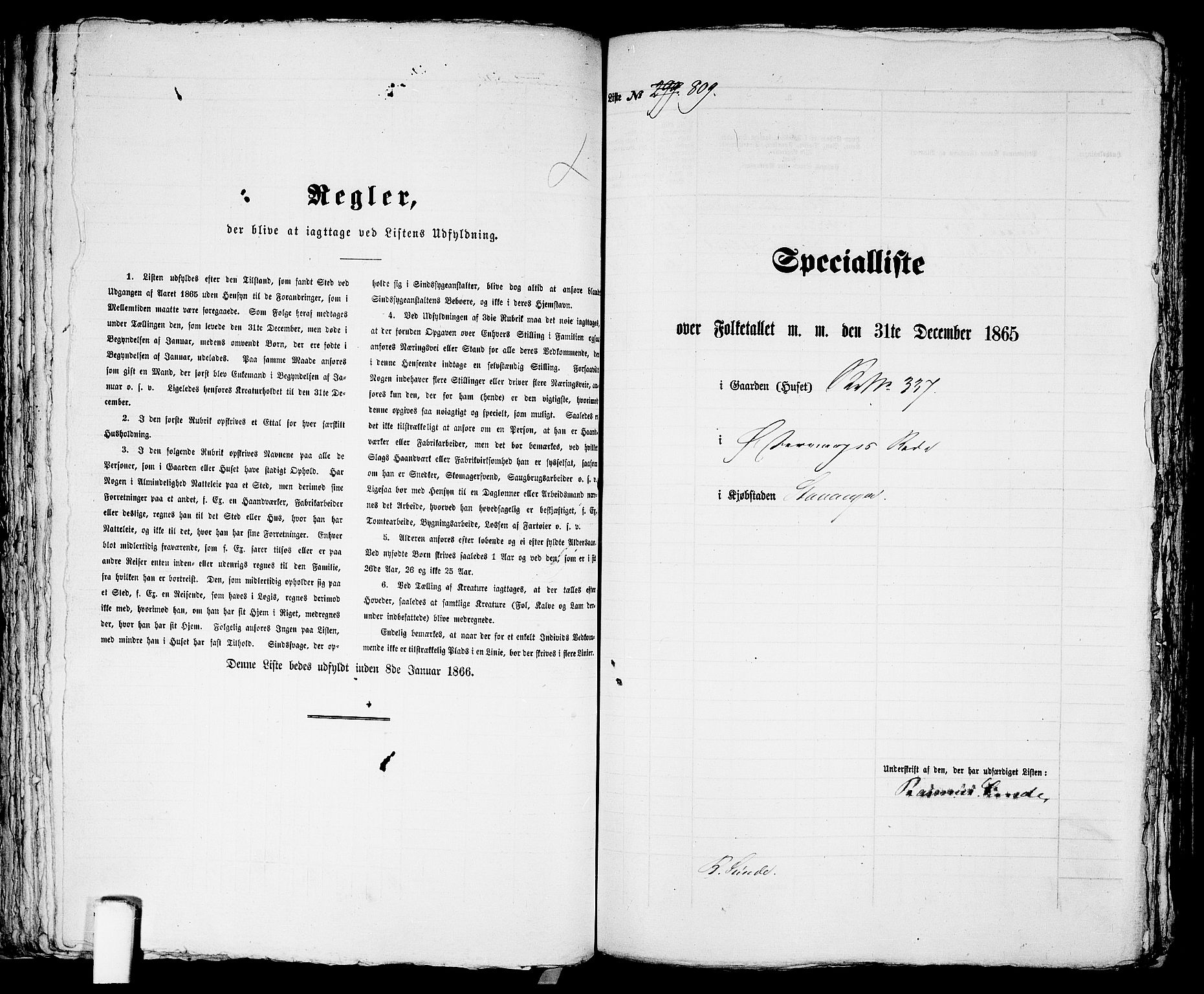 RA, 1865 census for Stavanger, 1865, p. 1651