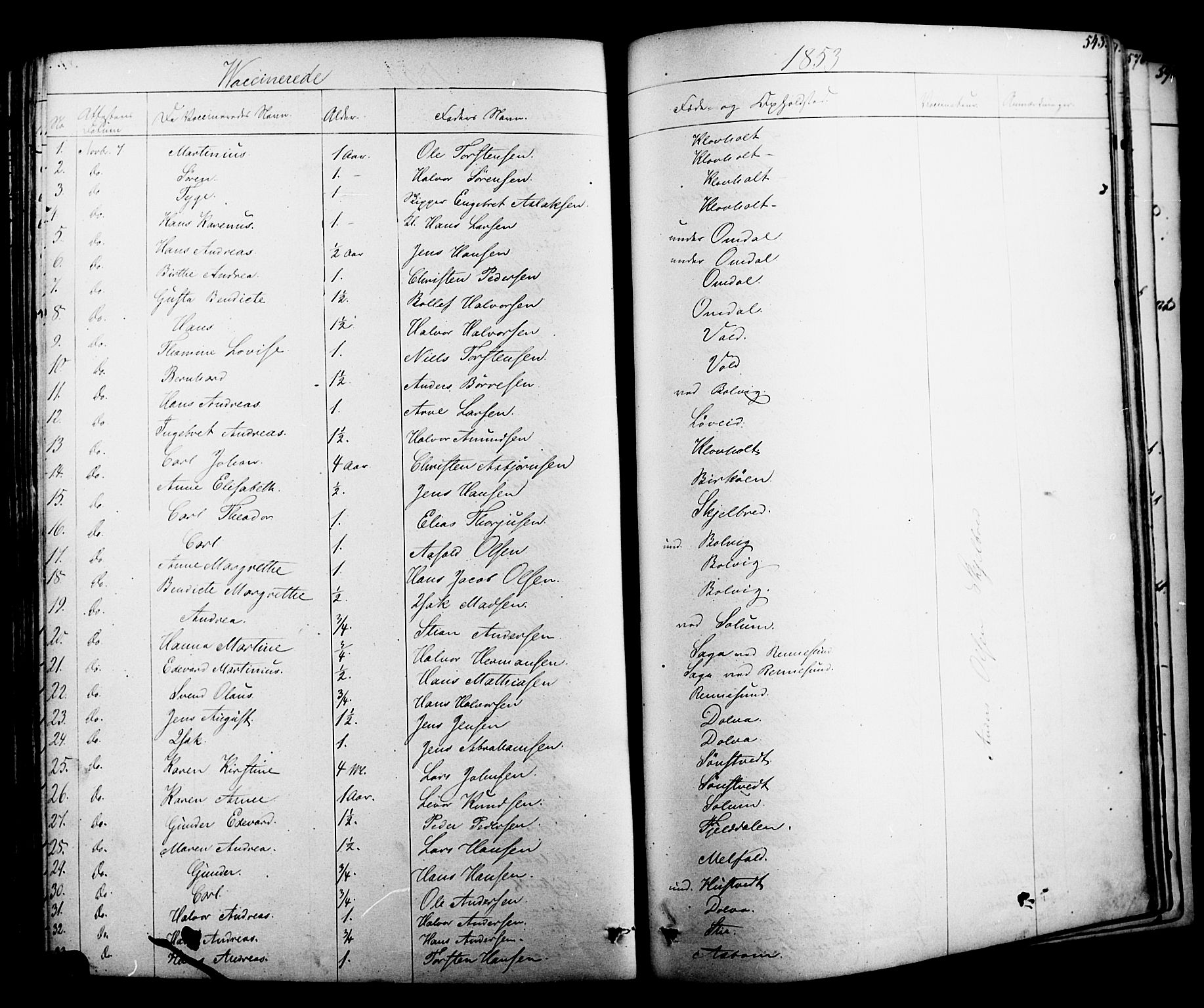 Solum kirkebøker, AV/SAKO-A-306/F/Fa/L0006: Parish register (official) no. I 6, 1844-1855, p. 543