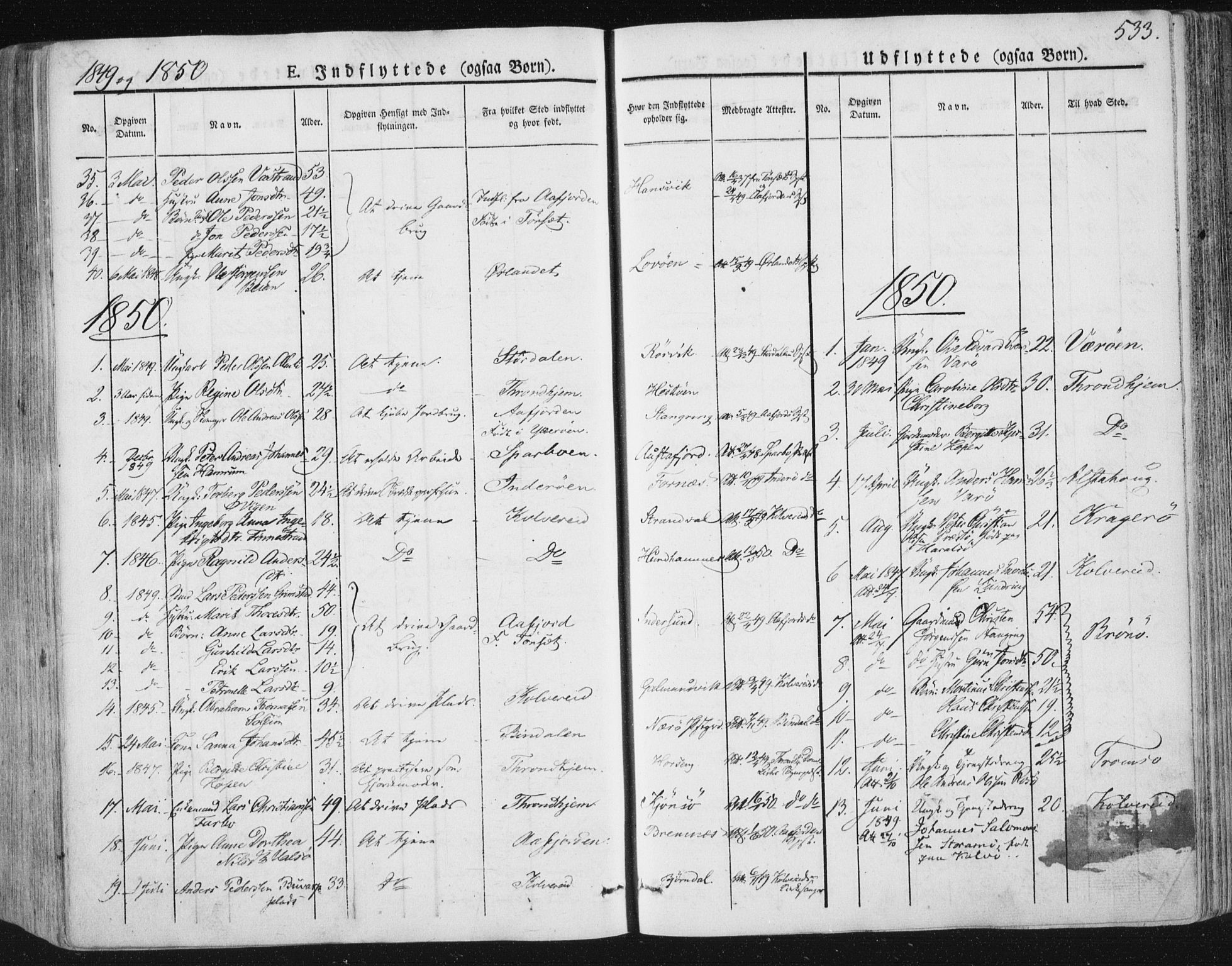 Ministerialprotokoller, klokkerbøker og fødselsregistre - Nord-Trøndelag, SAT/A-1458/784/L0669: Parish register (official) no. 784A04, 1829-1859, p. 533